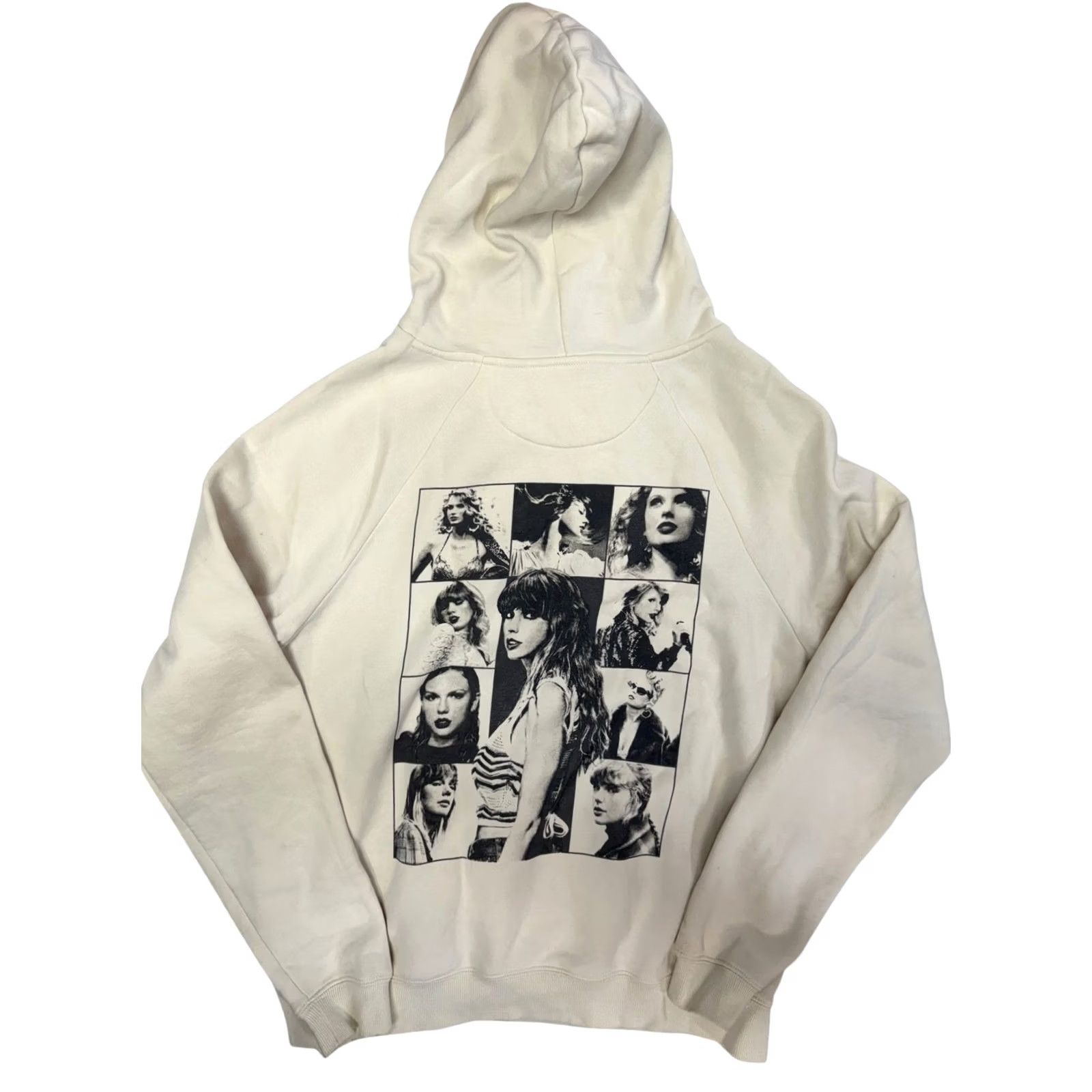 Vintage Taylor Swift The Eras Tour Hoodie Women's XS Cream Pullover Hooded Sweatshirt Graphic Print Raglan Sleeve, Casual Merch Size XS / US 0-2 / IT 36-38 - 5 Thumbnail