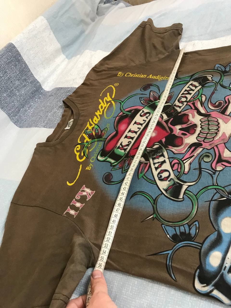 Ed Hardy 🔥 Ed Hardy Christian Audigier Made in USA Shirt Love Kills Size US XL / EU 56 / 4 - 15 Thumbnail