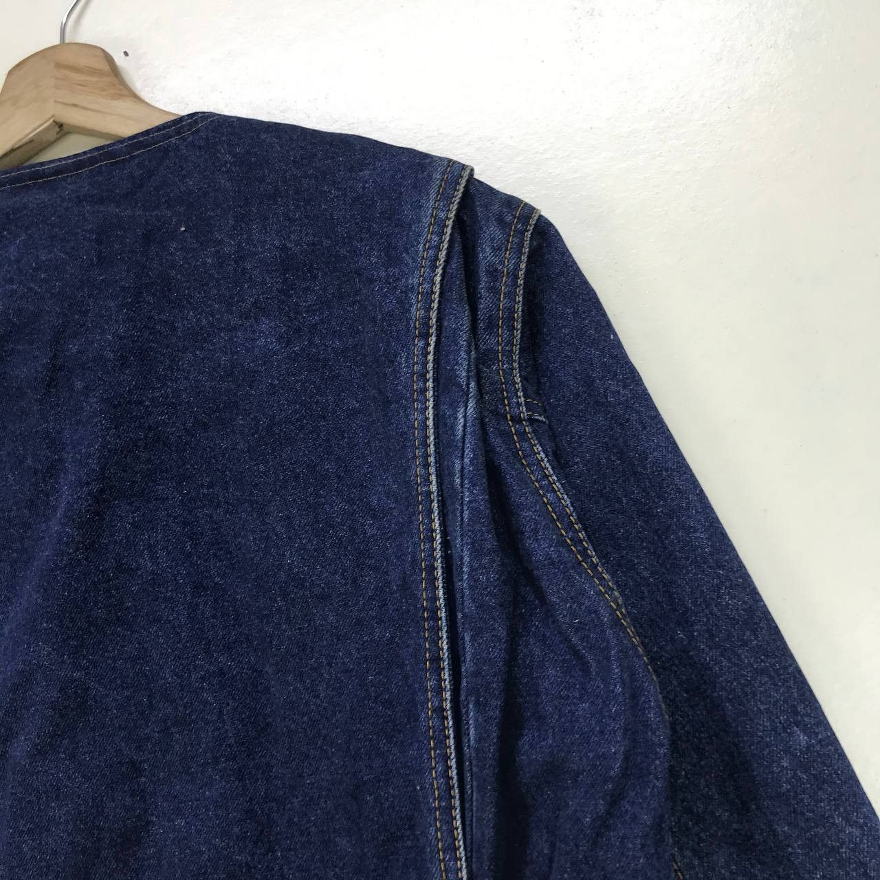 London Fog Vintage London Fog Collarless Denim Jacket Size US S / EU 44-46 / 1 - 15 Thumbnail