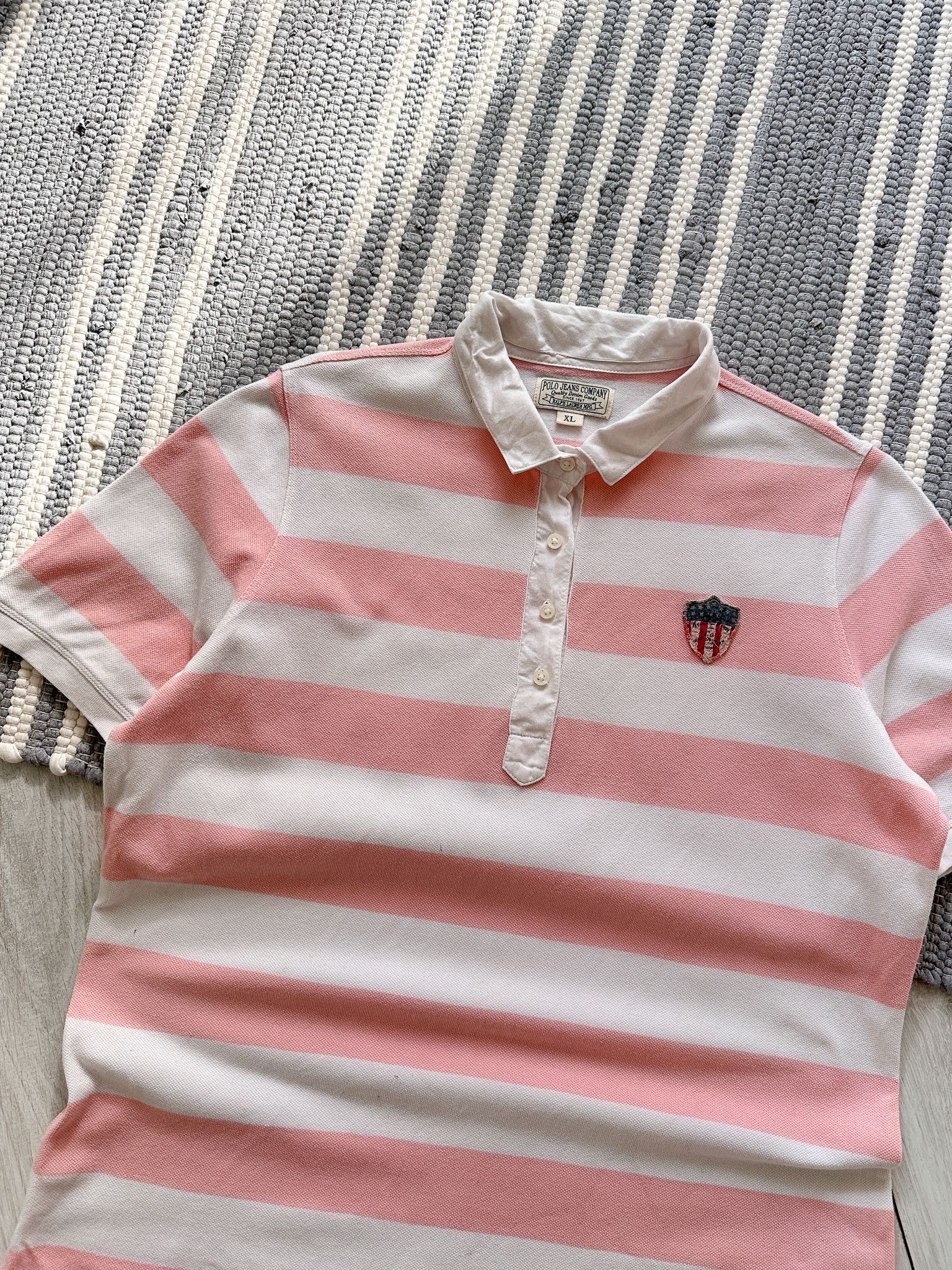 Polo Ralph Lauren Polo Jeans Ralph Lauren Striped Polo Shirt Size L / US 10 / IT 46 - 2 Thumbnail