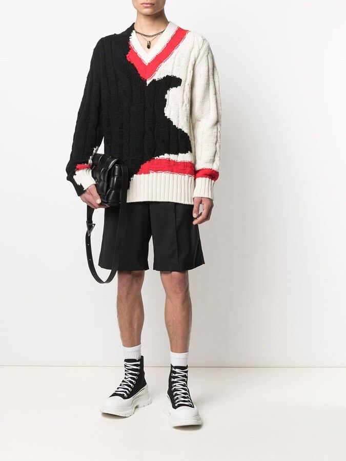 Alexander McQueen o1y1024 Sweater In Multicolor Size US M / EU 48-50 / 2 - 2 Thumbnail