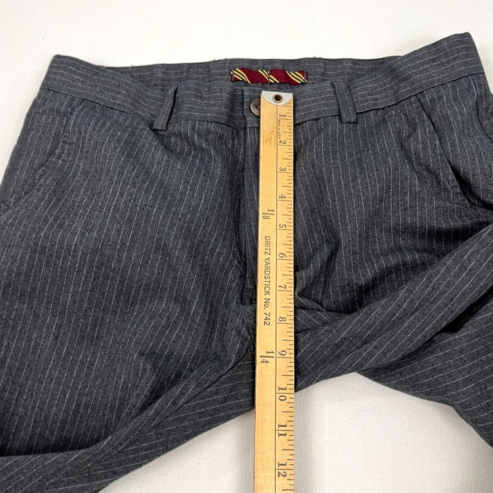 Brooks Brothers Brooks Brothers Chino Pants Mens 32 x 28 Slim Fit Gray Chalk Striped Casual Prep Size US 32 / EU 48 - 5 Thumbnail
