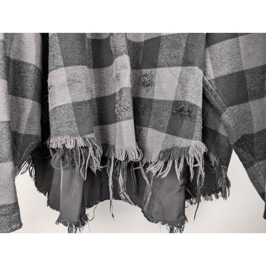 Balenciaga o1rshd1 Buffalo Check Flannel Shirt in Black/Grey 3 Size US L / EU 52-54 / 3 - 7 Thumbnail