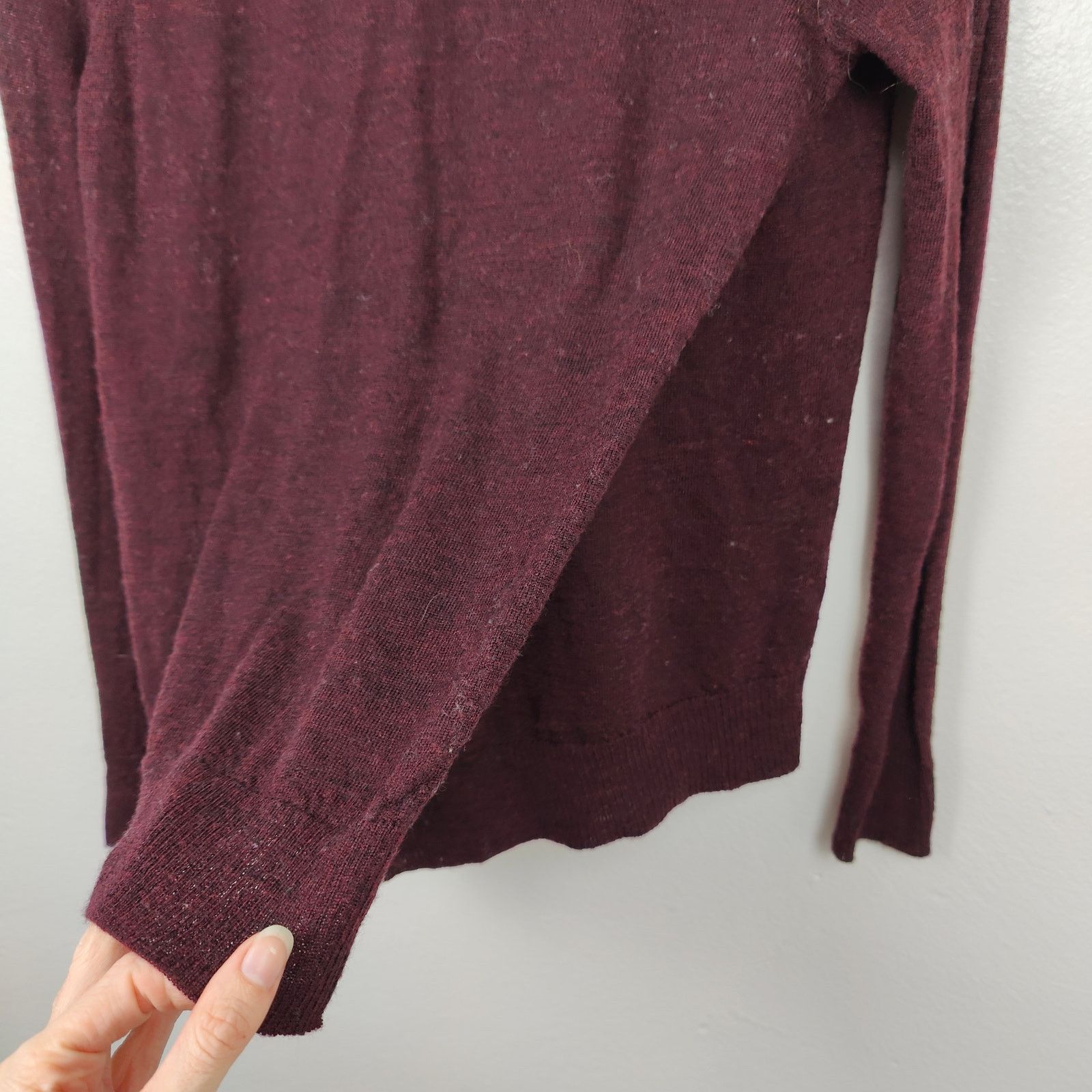 Allsaints AllSaints Wasson Jumper Womens 4 Burgundy Draped Back Size S / US 4 / IT 40 - 5 Thumbnail
