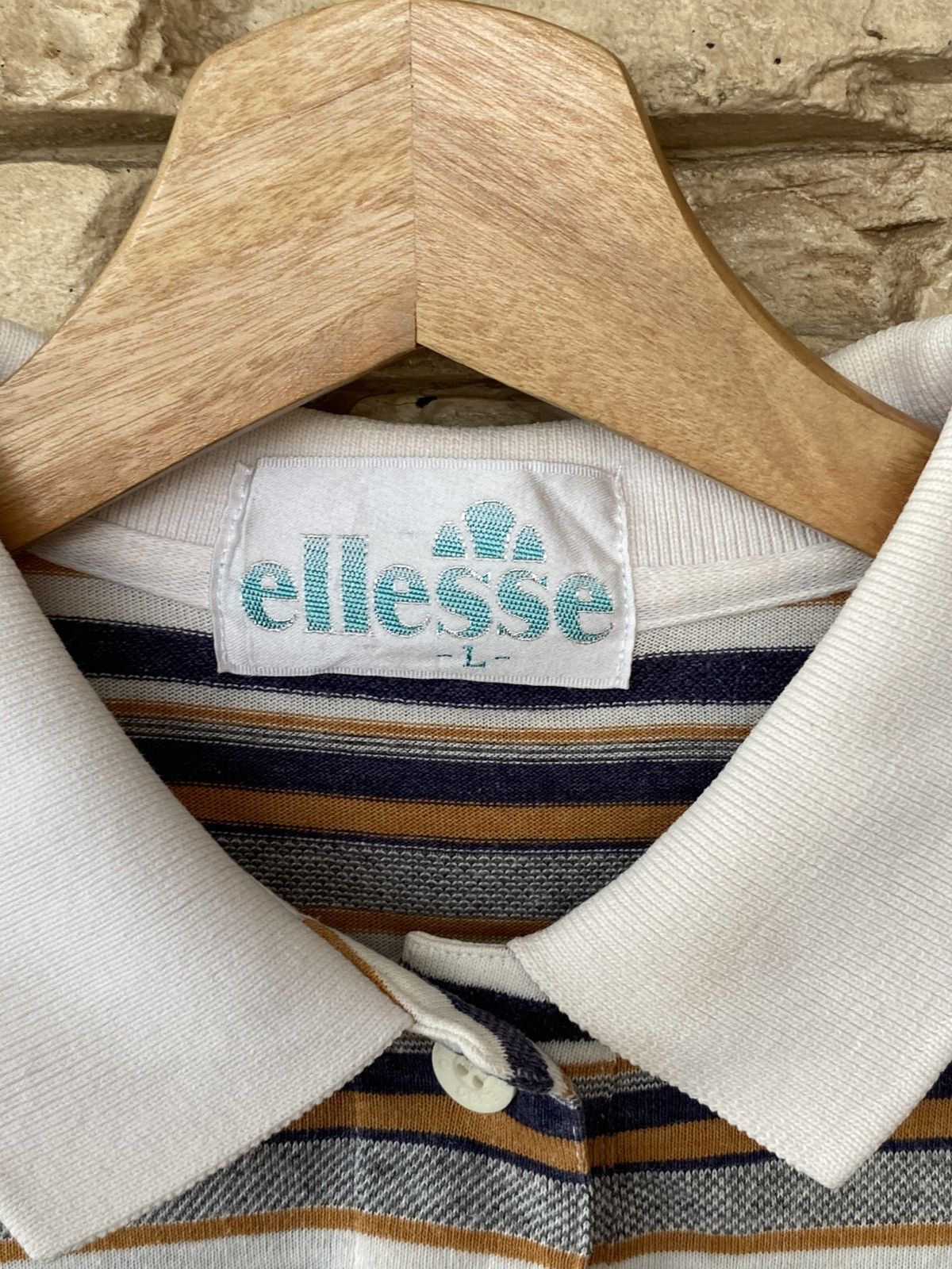 Ellesse Vintage 90s Ellesse Stripes Polo Shirt Size US L / EU 52-54 / 3 - 4 Thumbnail