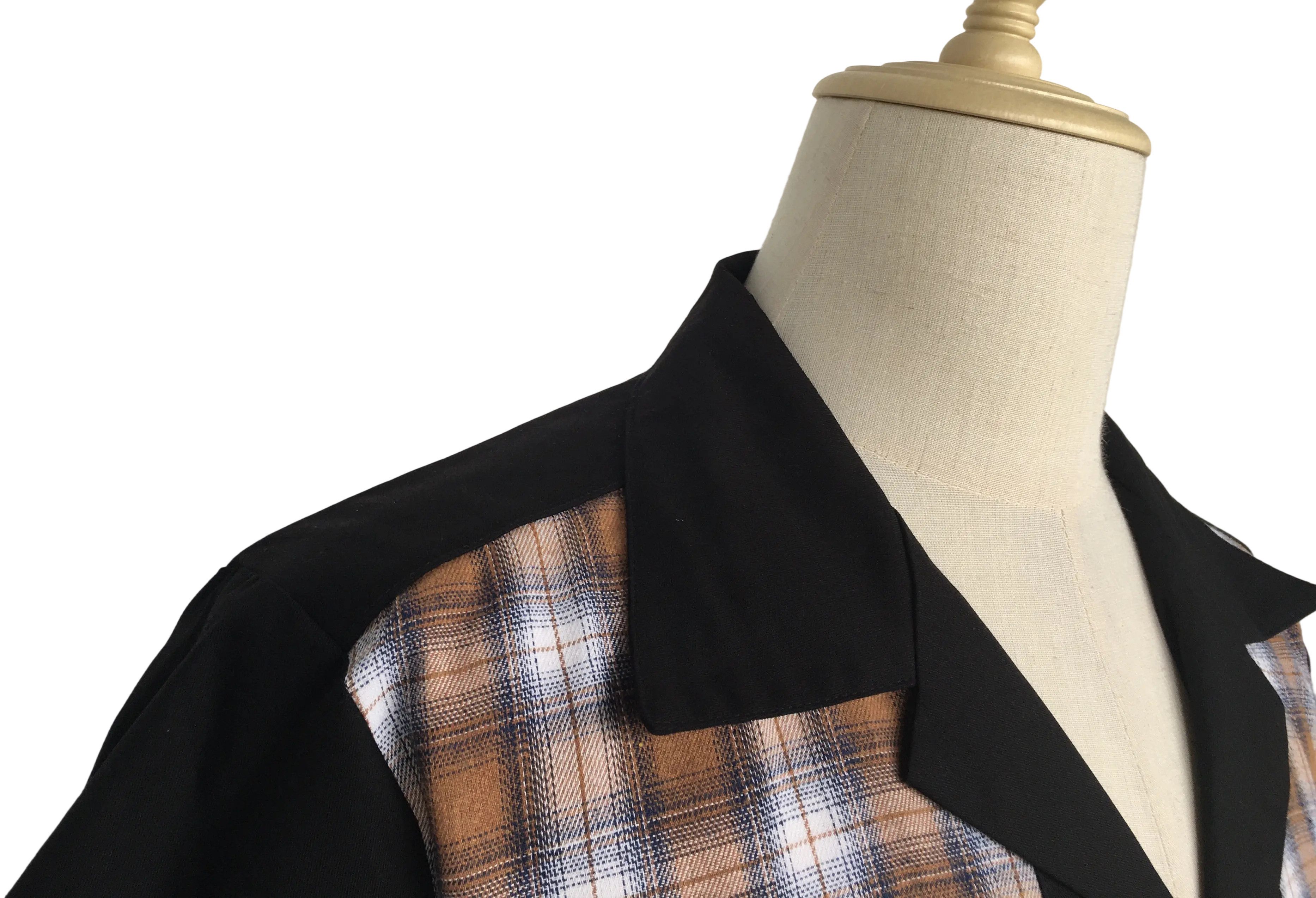Other Workshirts men clothing black contrast plaid Size US XL / EU 56 / 4 - 6 Thumbnail
