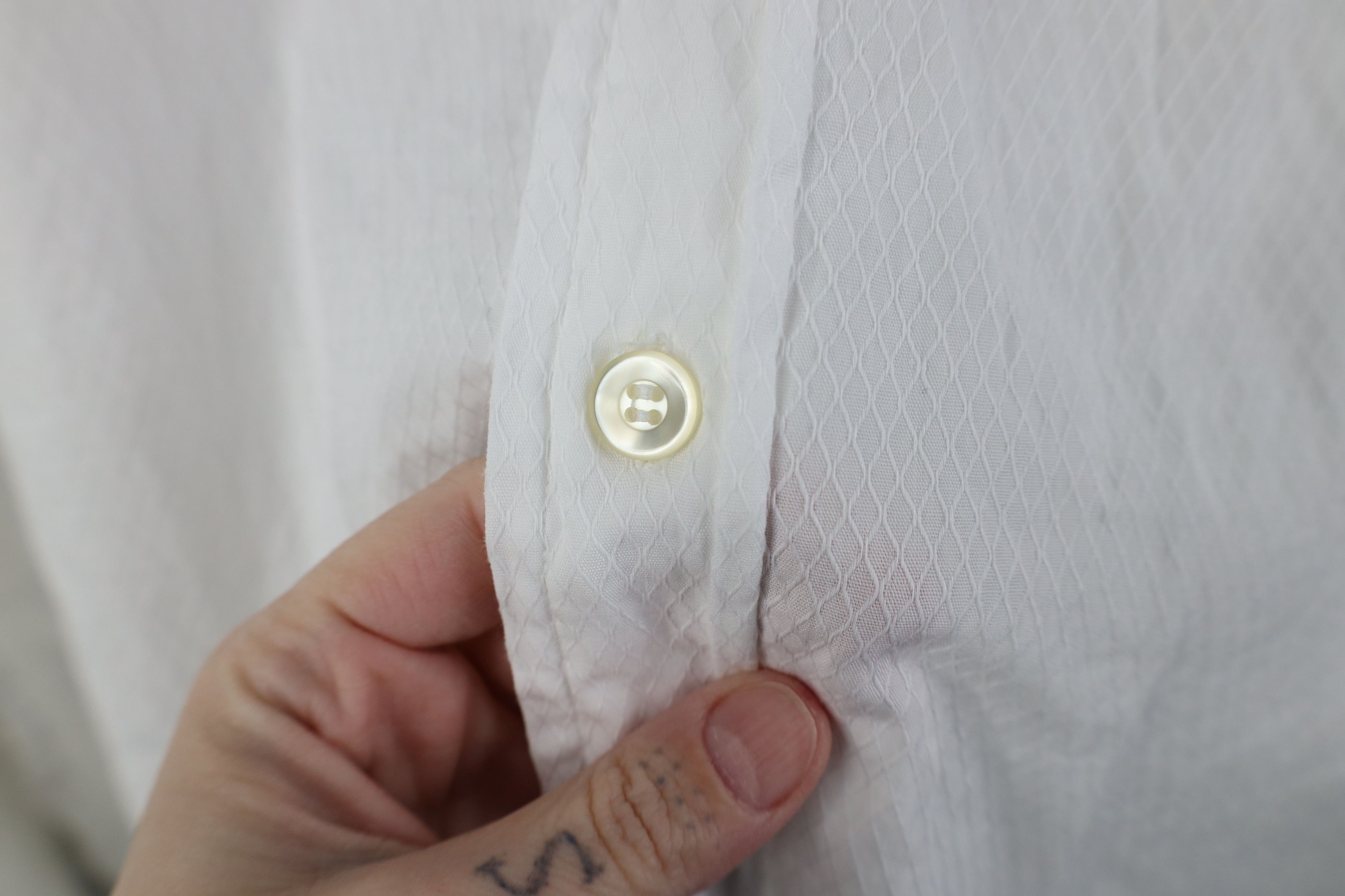 Vintage Vintage 50s Streetwear French Cuff Button Shirt White USA Size US L / EU 52-54 / 3 - 9 Thumbnail
