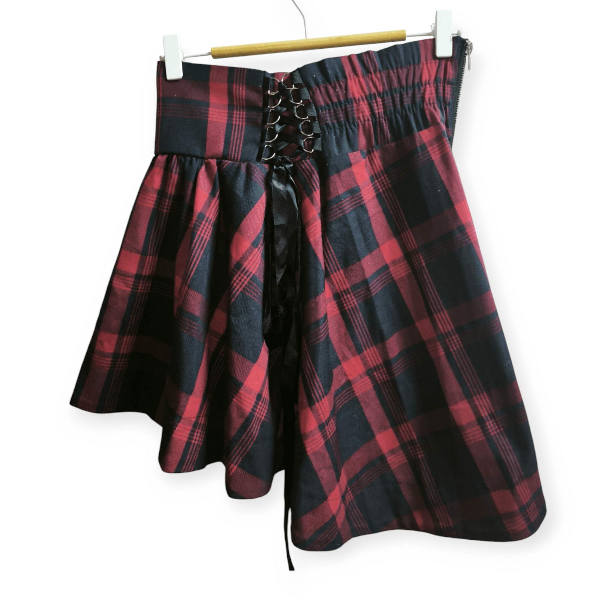 Japanese Brand × Seditionaries Red Blue Plaid Tartan Bondage By Hell Cat Punks Mini Skirt Size 30" / US 8 / IT 44 - 11 Thumbnail