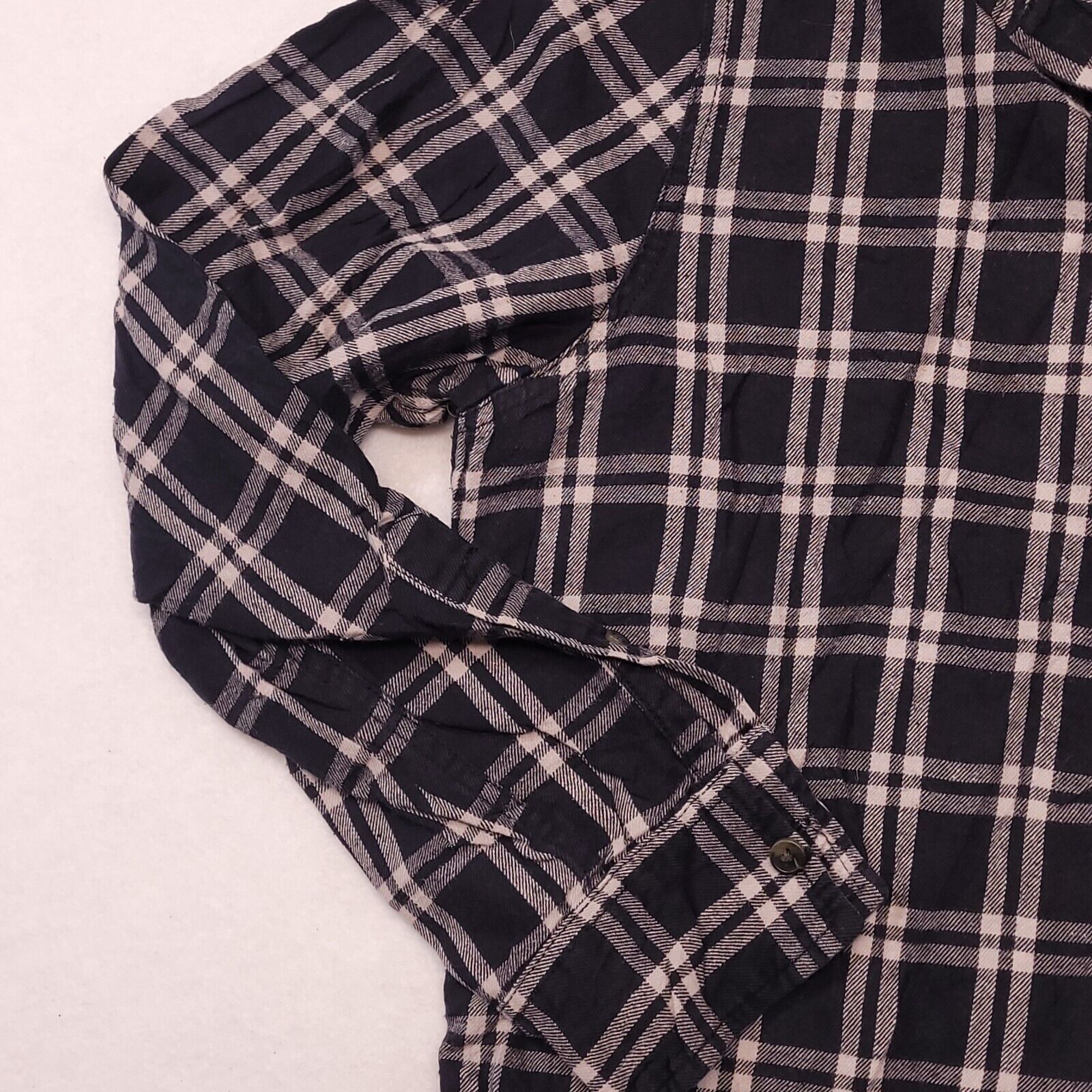 Arizona Jean Co. Arizona Jean Co Windowpane Flannel Shirt Womens Size L Black Size L / US 10 / IT 46 - 5 Thumbnail