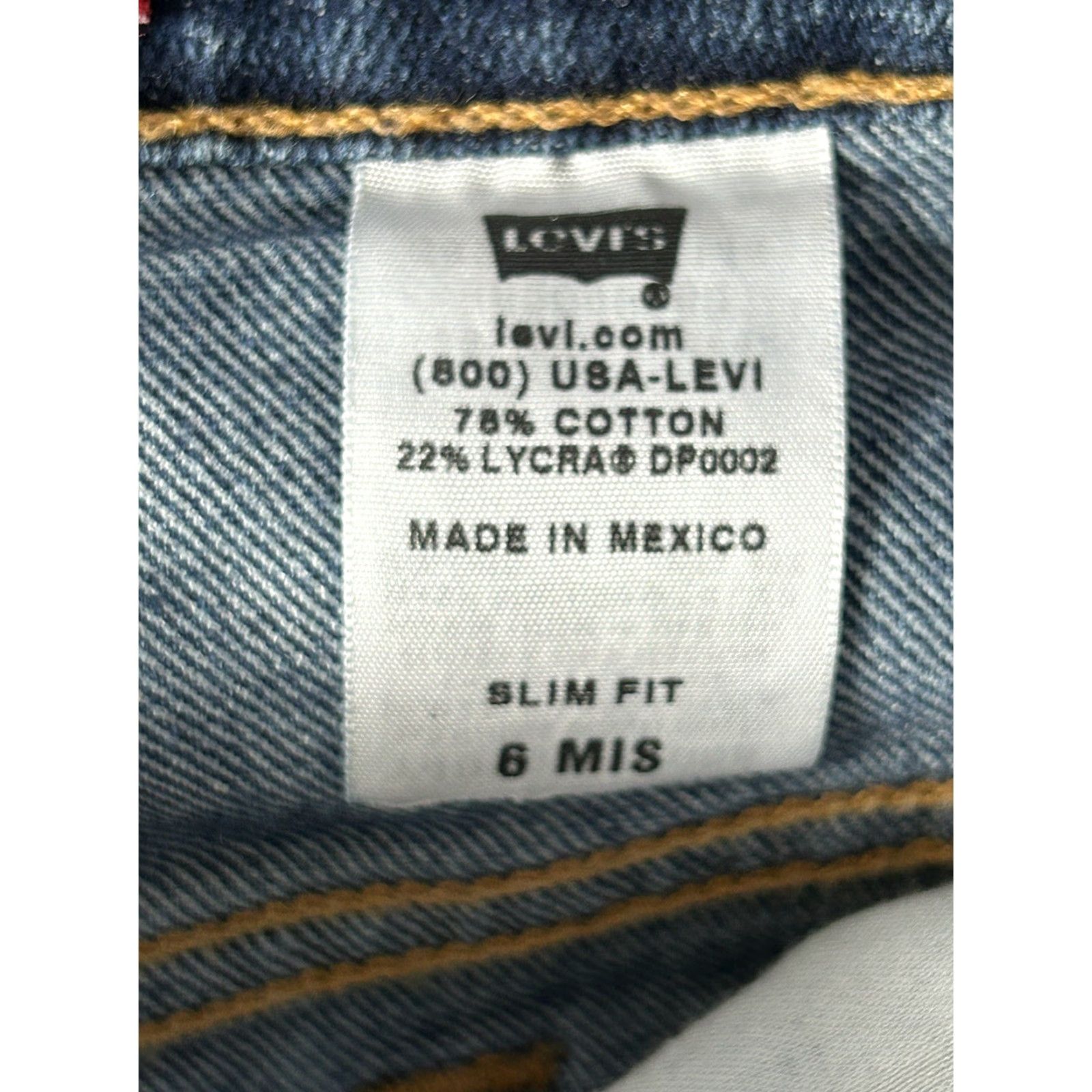Levi's Levi's Jeans Womens Size 6 Slim Stretch Blue Logo Button Zip Mid Rise Classic Skinny Regular mis Blue Logo Button Zip Size 28" / US 6 / IT 42 - 7 Thumbnail
