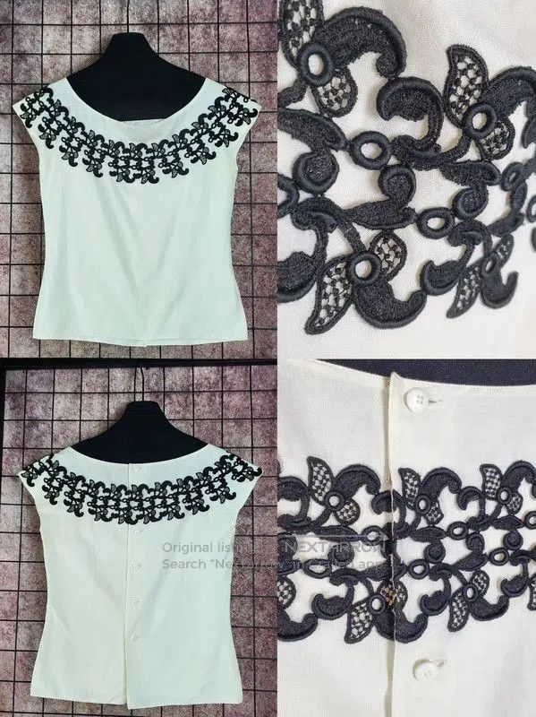 Dior Dior Summer White Cotton Embroidered Short Tee . Size S / US 4 / IT 40 - 2 Thumbnail