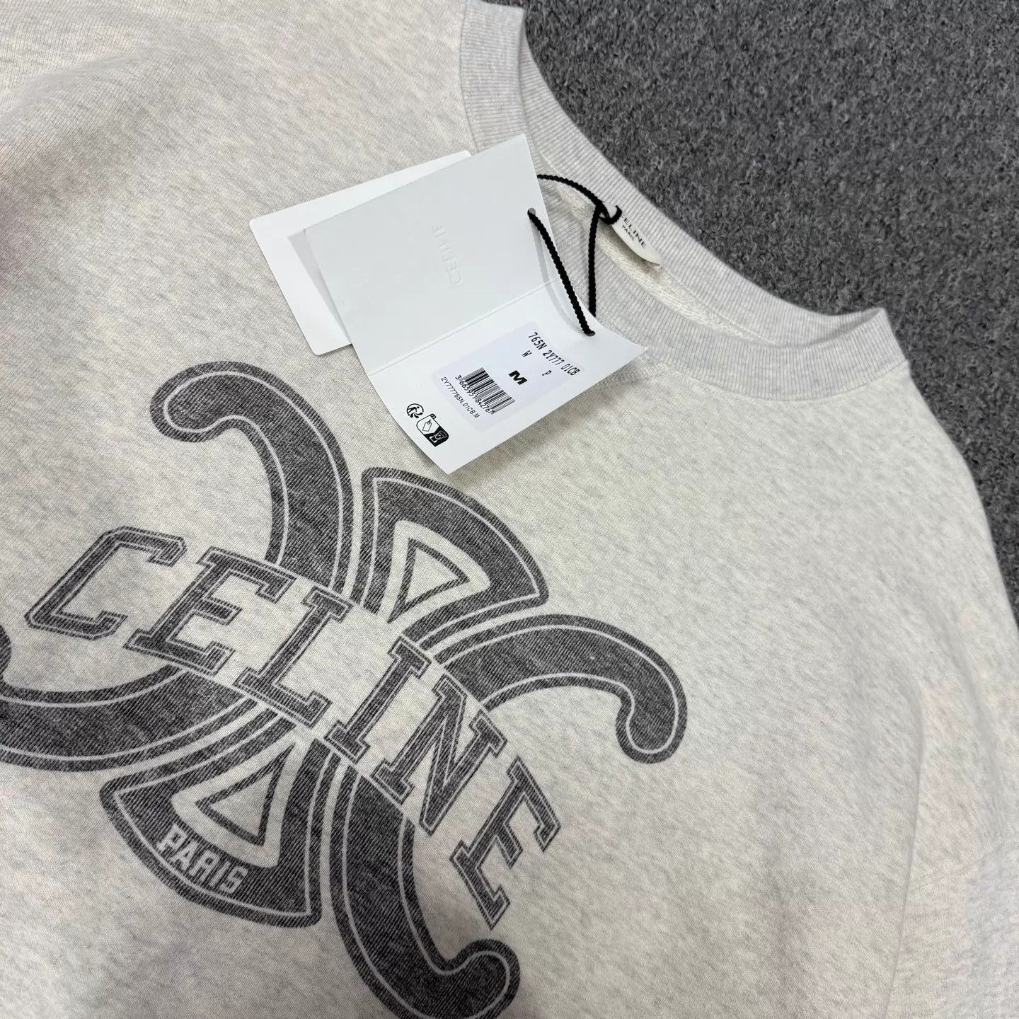 Celine Celine Gray Triumph Logo M Sweatshirt New with Tags Size M / US 6-8 / IT 42-44 - 3 Thumbnail