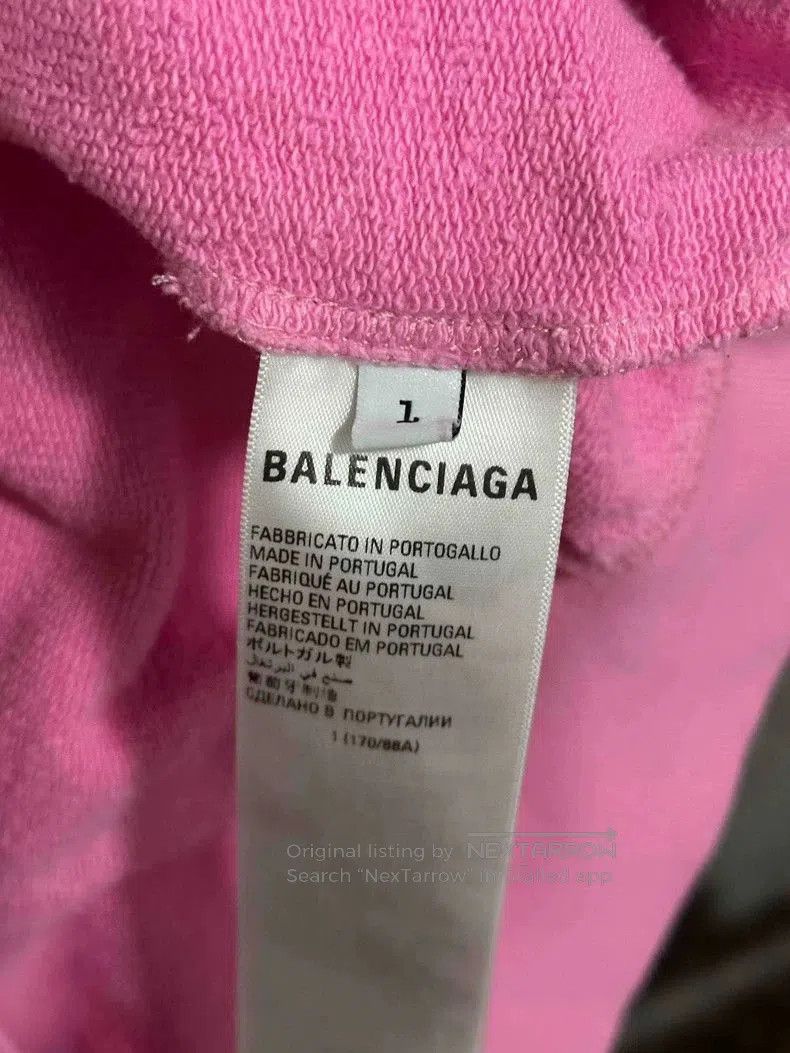 Balenciaga Balenciaga Pink Logo Print Zip Hoodie. Size US S / EU 44-46 / 1 - 3 Thumbnail