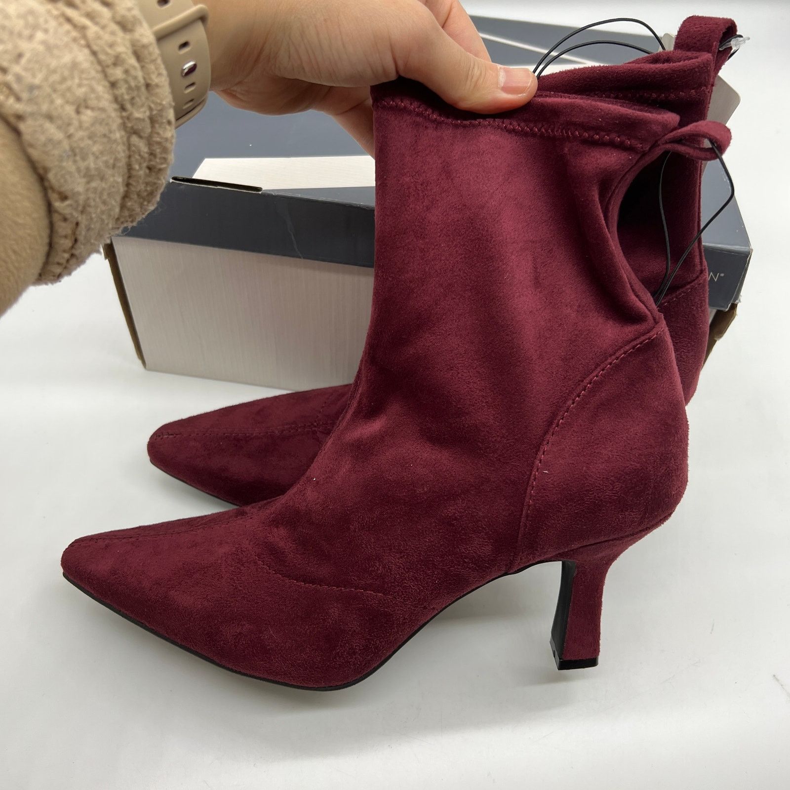 Other Worthington Elegant Oxblood Suede Ankle Boots Size 9.5M Size US 9.5 / IT 39.5 - 2 Thumbnail