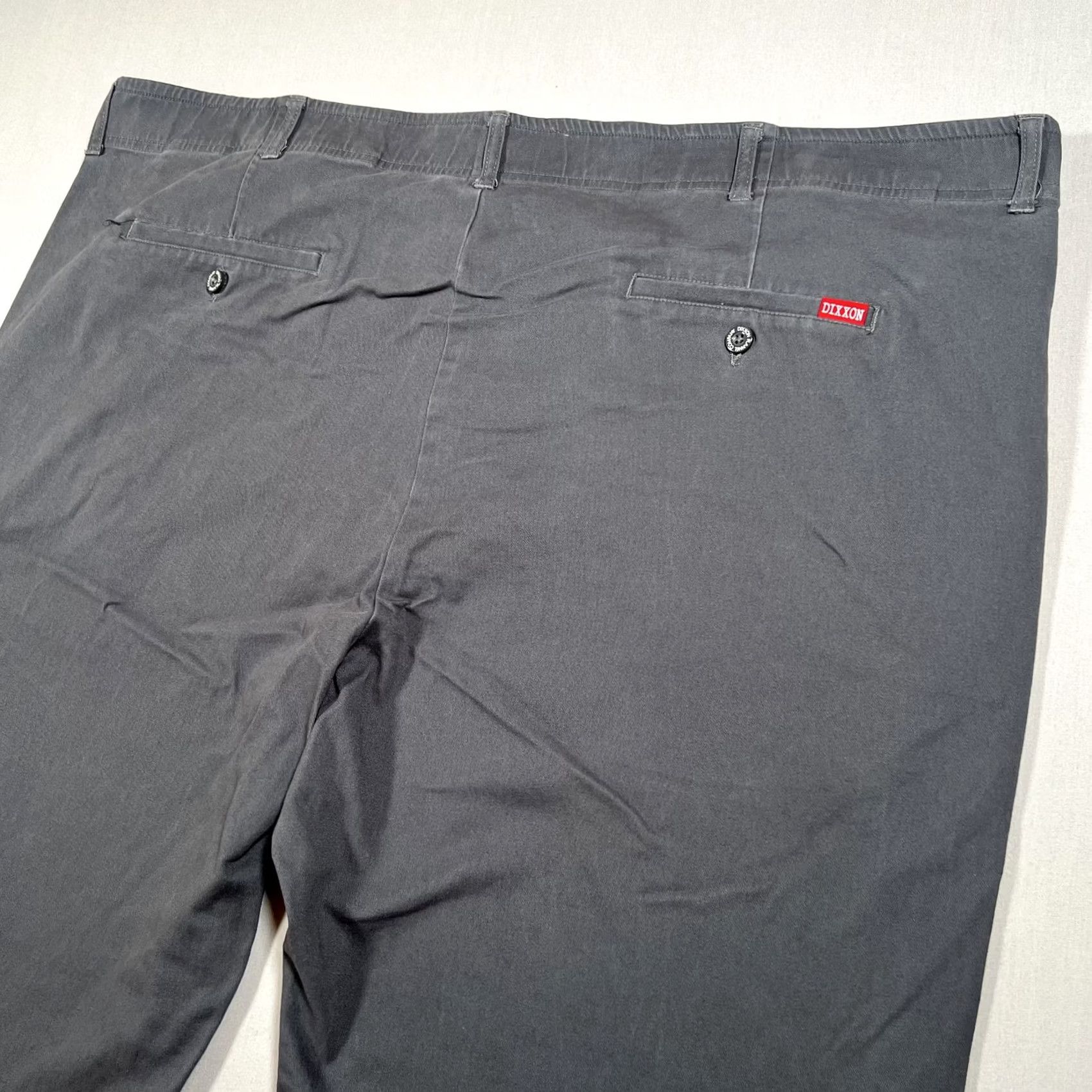 Vintage Dixxon D-Flexx Chino Pants Mens 46x32 Gray Stretch Flat Front Workwear Size US 30 / EU 46 - 6 Thumbnail