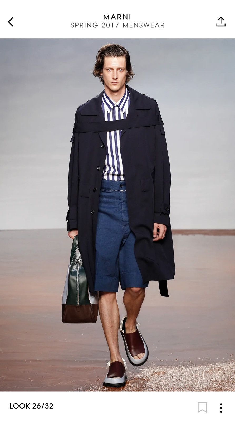 Marni MARNI 2017 NAVY RUNWAY TRENCH COAT Size US L / EU 52-54 / 3 - 1 Thumbnail