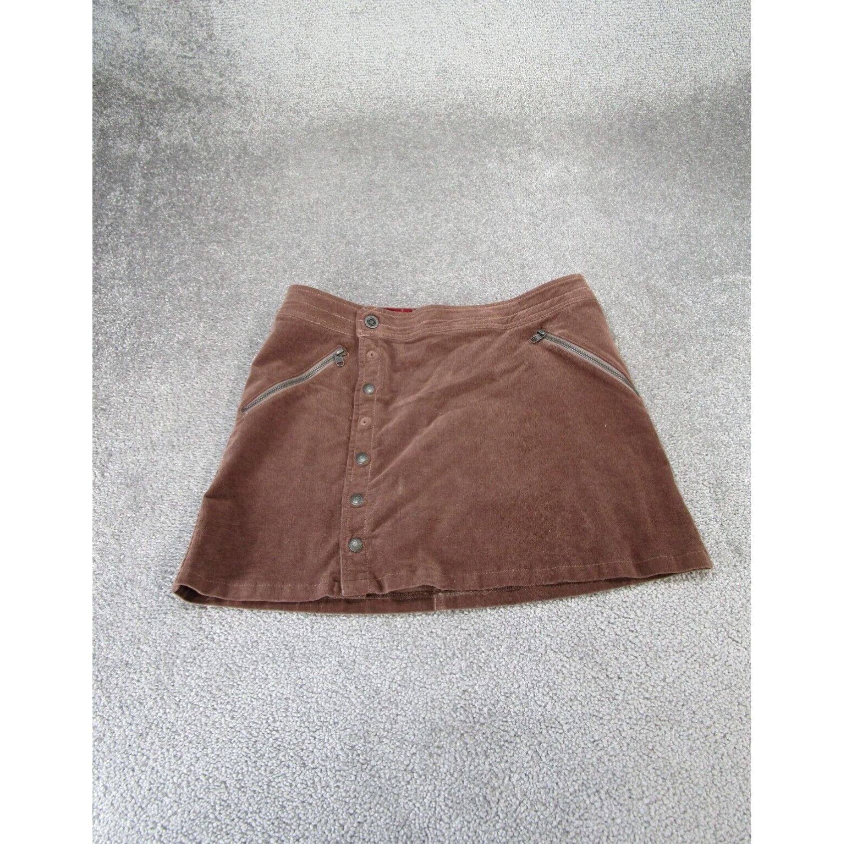 Vintage Womens Corduroy Kuhl Skirt A Line Mini Brown Size 30" / US 8 / IT 44 - 1 Thumbnail