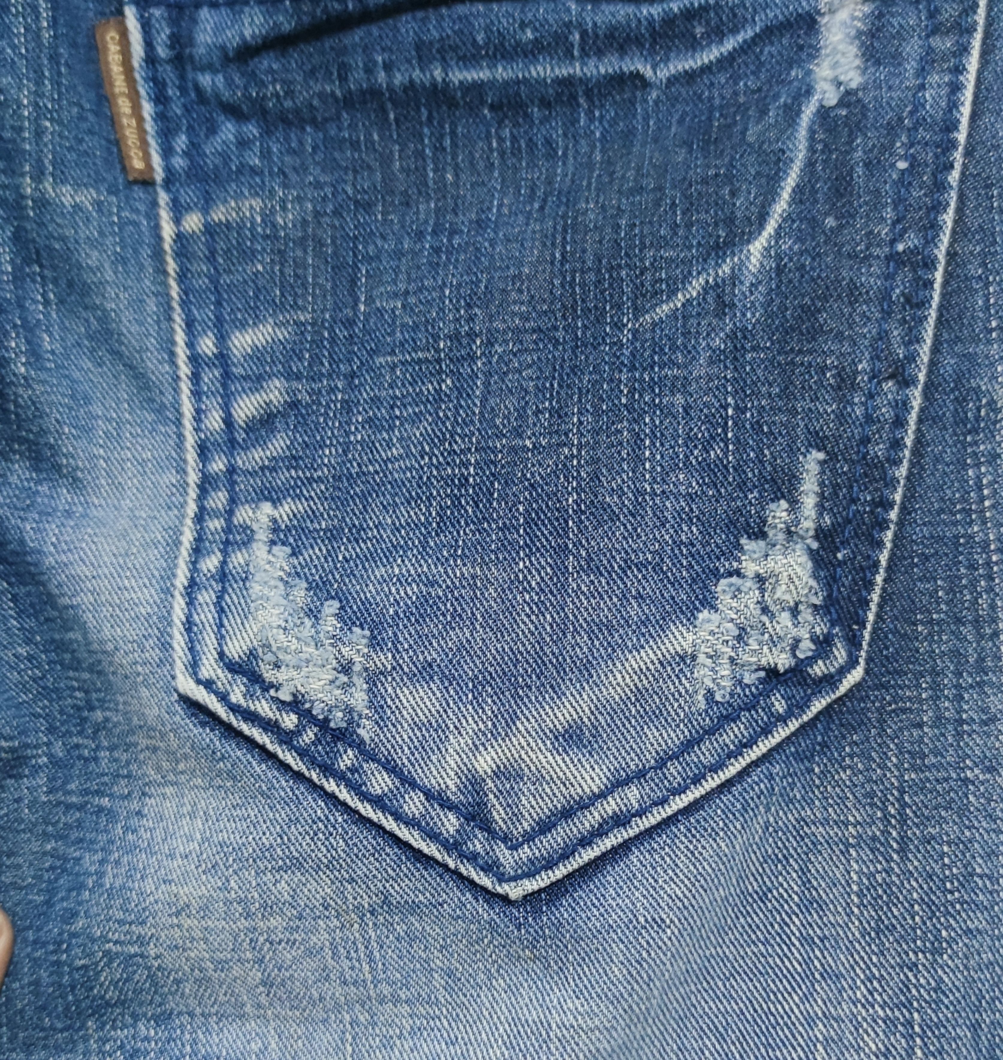 CABANE de ZUCCa × Japanese Brand Distresed Denim Pants Cabane De ZUCCA Size US 31 - 9 Thumbnail
