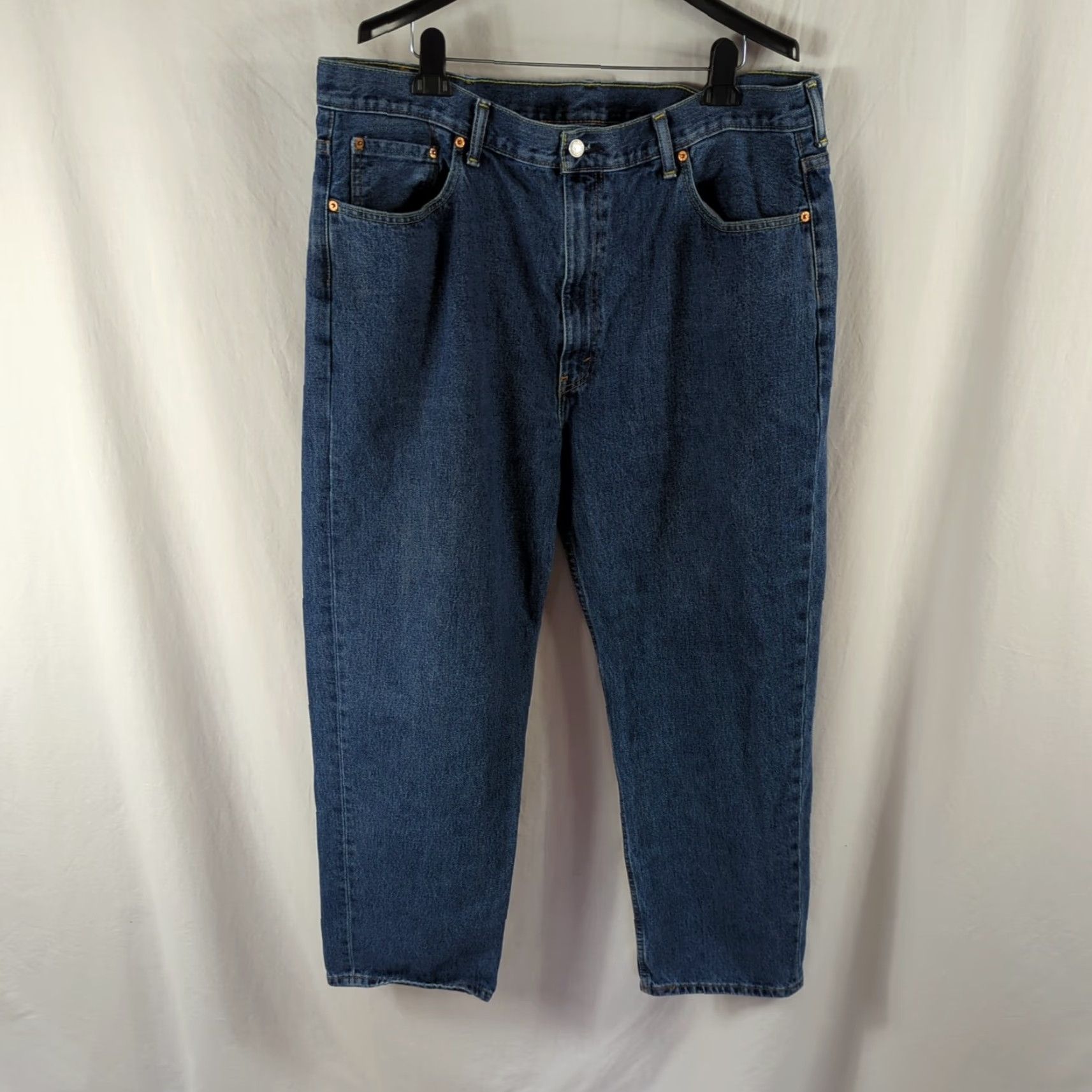 Levi's Levi's 550 Jeans Relaxed Tapered Mens 44X30 Medium Wash Denim Cotton Blue Inseam 30 Regular Mens Jeans Size US 44 / EU 60 - 2 Thumbnail