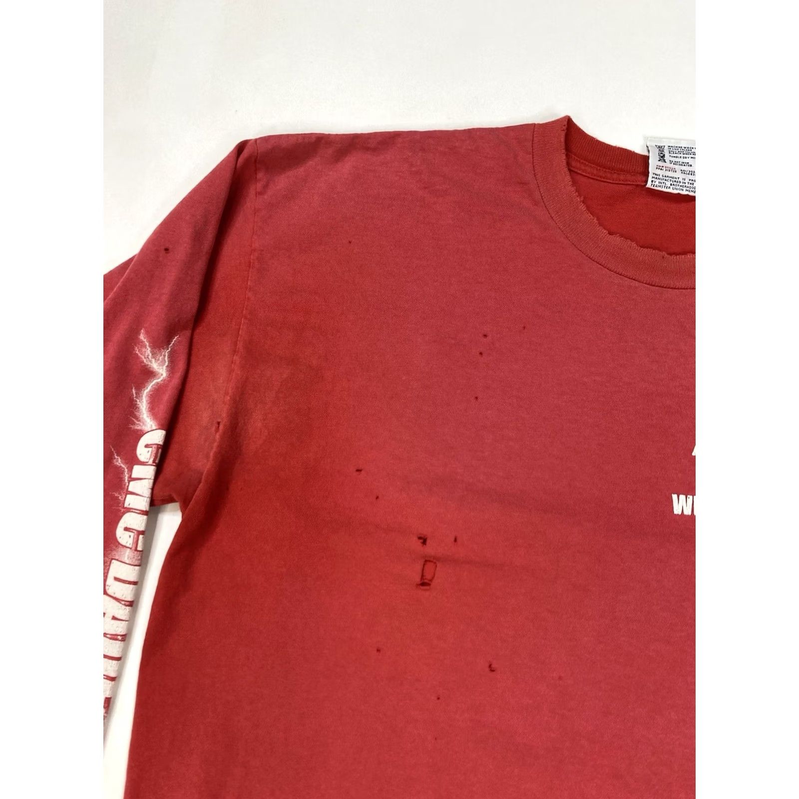 MCM VINTAGE Union Made Dade Hardening The System Thrashed T-shirt Men XL Red Long Sleeve Shirt XL Men Red Size US XL / EU 56 / 4 - 7 Thumbnail