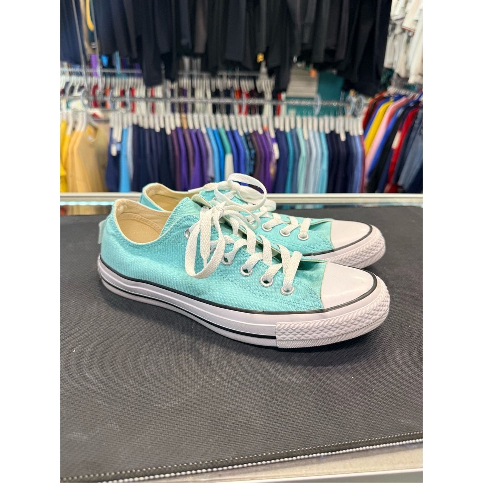 Converse Converse All Star Low Top Aqua Canvas Sneakers Size US 8 / IT 38 - 5 Thumbnail