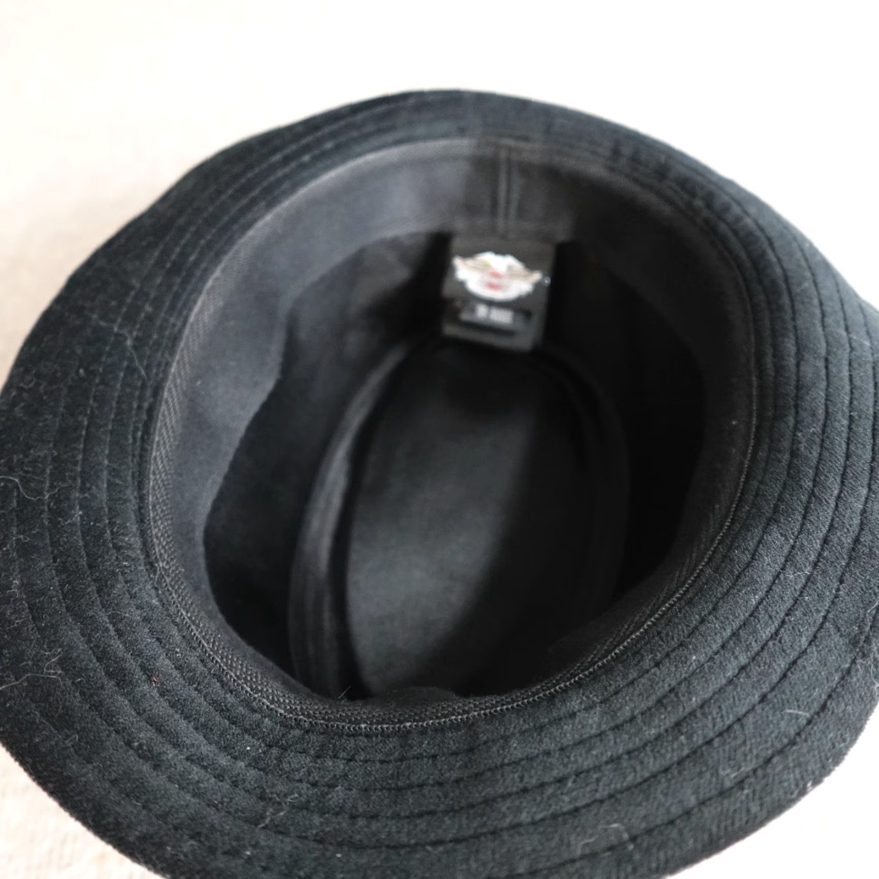Harley Davidson Harley-Davidson Womens Hat Fedora Black Cotton Blend Velvet Embroidered Adjustable Medium Hat Accessories Womens Black Fedora Harley-Davidson Size ONE SIZE - 5 Thumbnail
