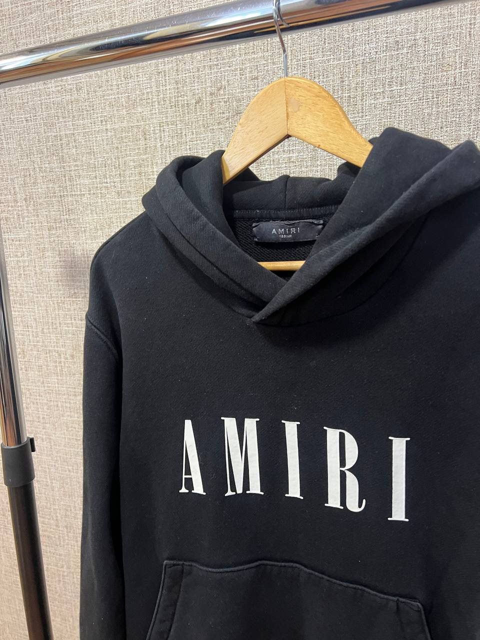 Amiri AMIRI BLACK LOGO HOODIE Size US M / EU 48-50 / 2 - 2 Thumbnail