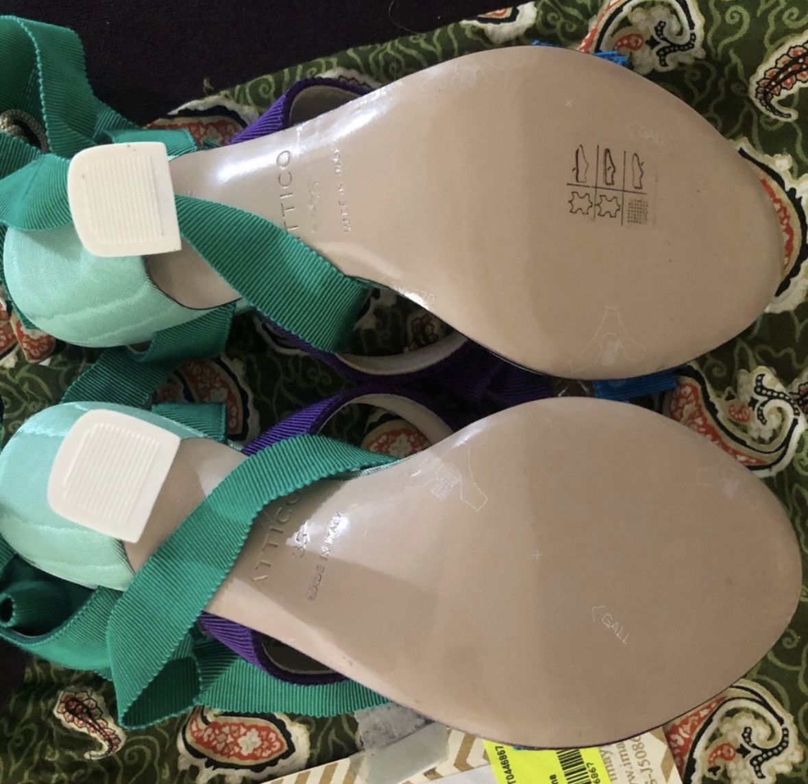The Attico The attico Multicolored Ribbon Leather Strap Design Sandals Size US 5 / IT 35 - 6 Thumbnail