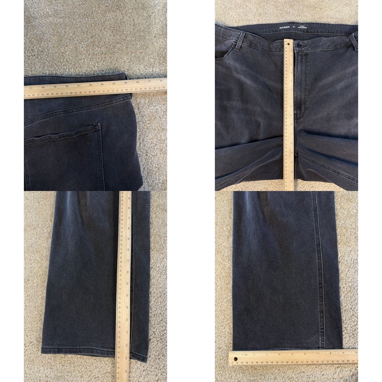 Old Navy Old Navy Jeans Women's Size 28 Black High Rise Stretch Straight Pants Size 36" / US 14 / IT 50 - 8 Thumbnail