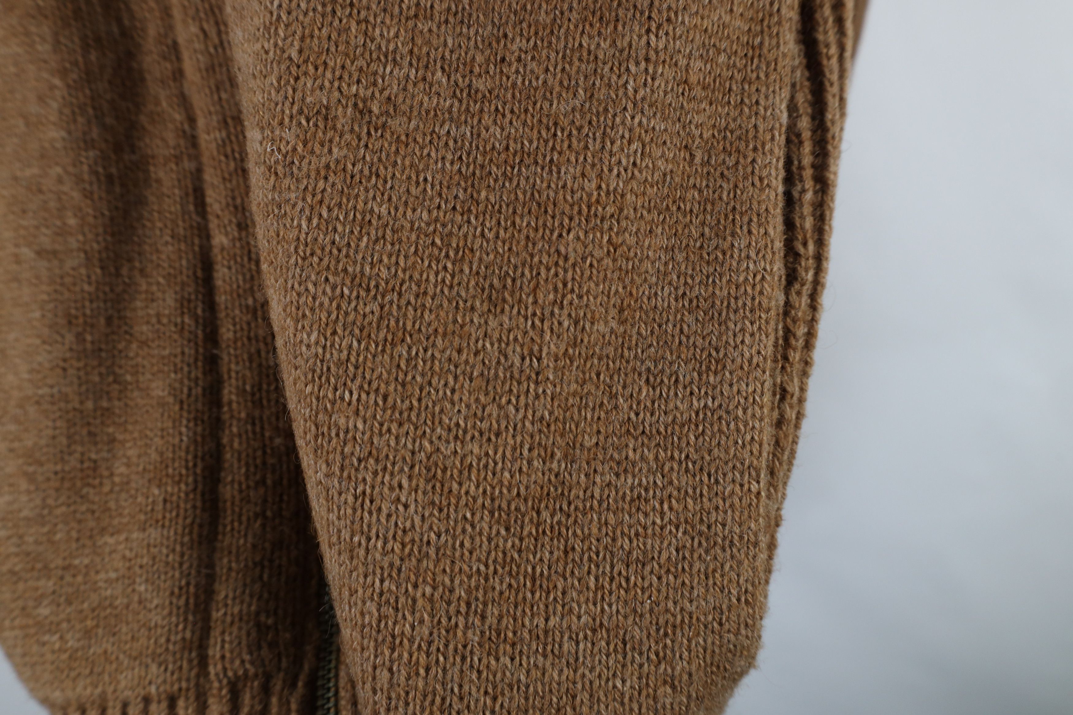 Banana Republic × Vintage Banana Republic Camel Chunky Ribbed Knit Full Zip Sweater Size US M / EU 48-50 / 2 - 6 Thumbnail