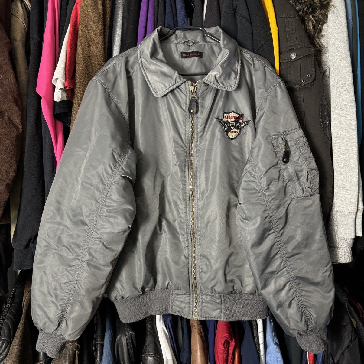 Japanese Brand × Vintage Vintage Silver Boxy Bomber Jacket Baggy Japan Flyers M1 Size US M / EU 48-50 / 2 - 1 Thumbnail