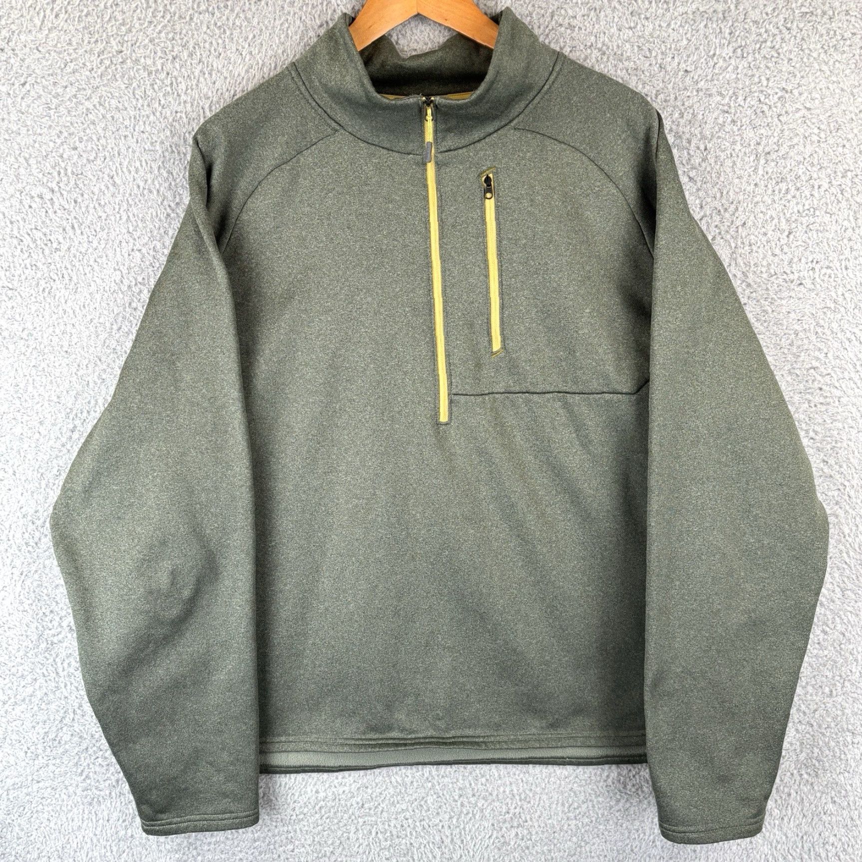Vintage LL Bean Mountain Tech Fleece 1/2 Zip Jacket Men’s 2XL Olive Green Pullover Active Hiking Camping Size US XXL / EU 58 / 5 - 2 Thumbnail