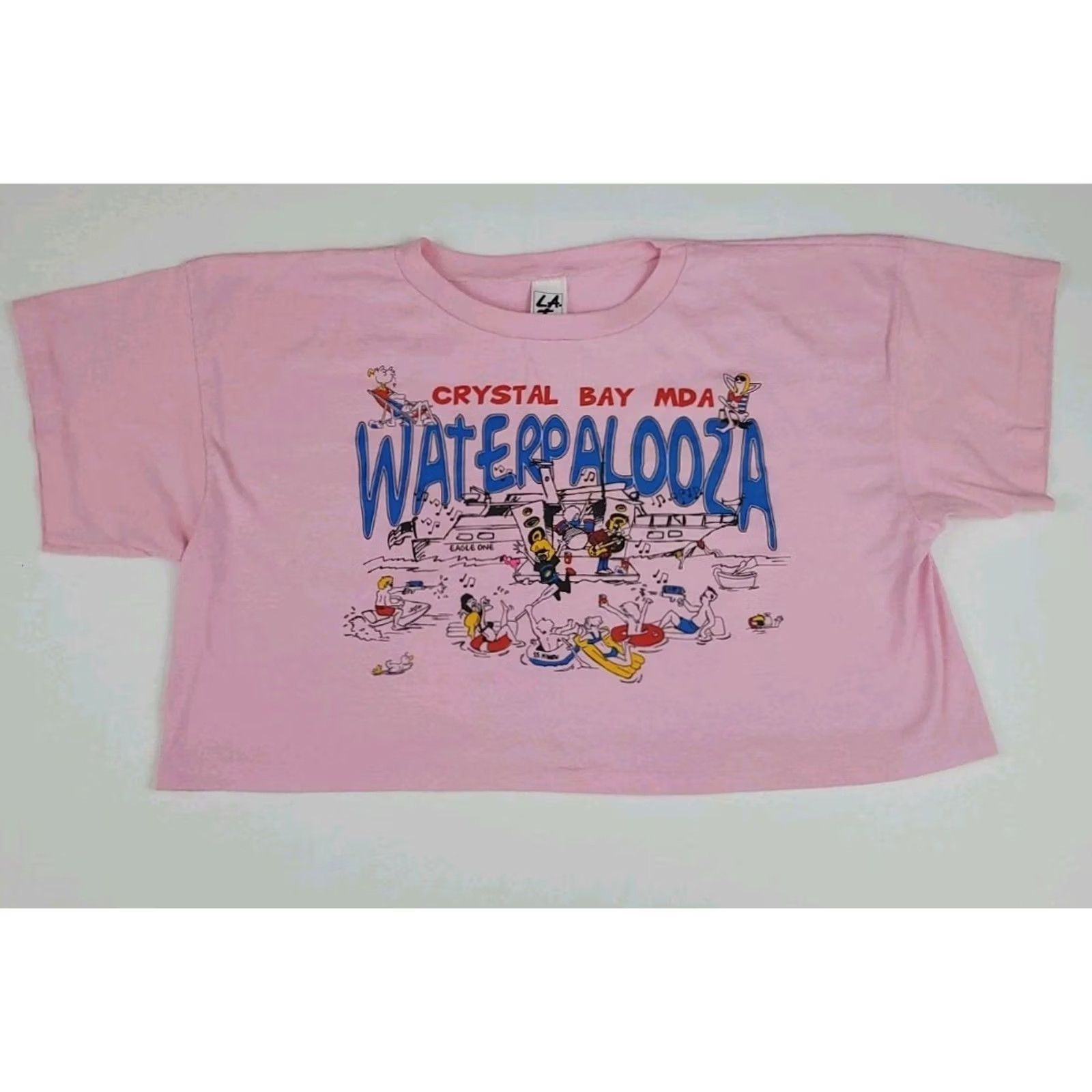 Vintage VINTAGE Crystal Bay Waterpalooza Shirt T Cropped Cartoon Art Print 80s Usa Half Size US M / EU 48-50 / 2 - 2 Thumbnail