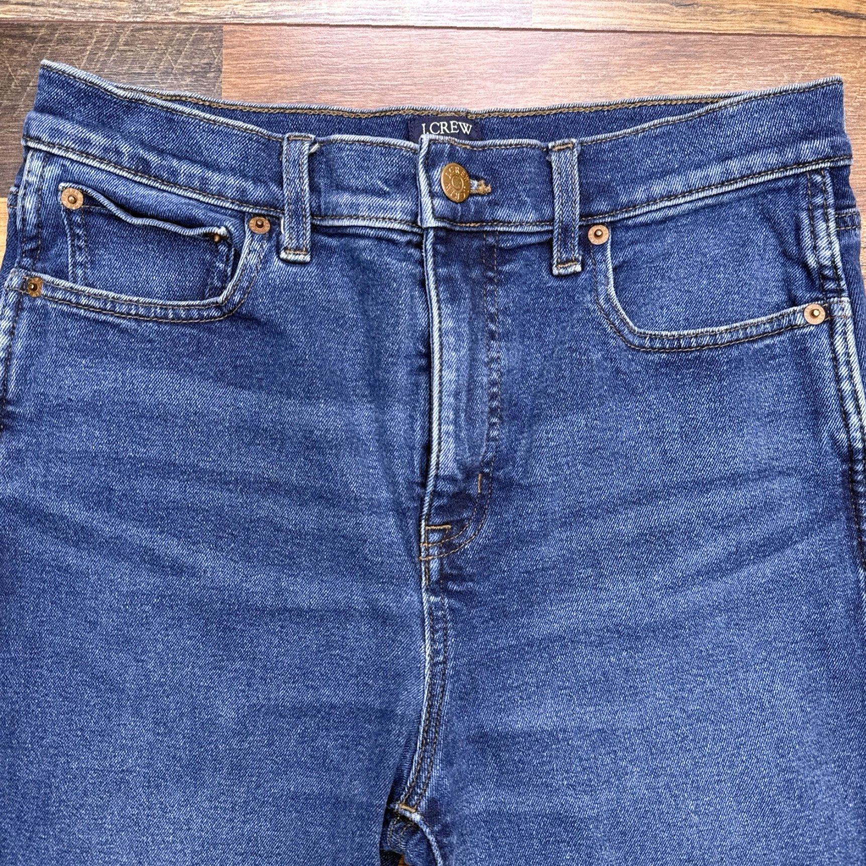 J.Crew J.CREW Jeans Womens 28 High Rise Classic Stretch Denim Ankle 5-Pocket Blue Vintage City Fall Winter Spring Summer Hem Frayed Size 28" / US 6 / IT 42 - 4 Thumbnail