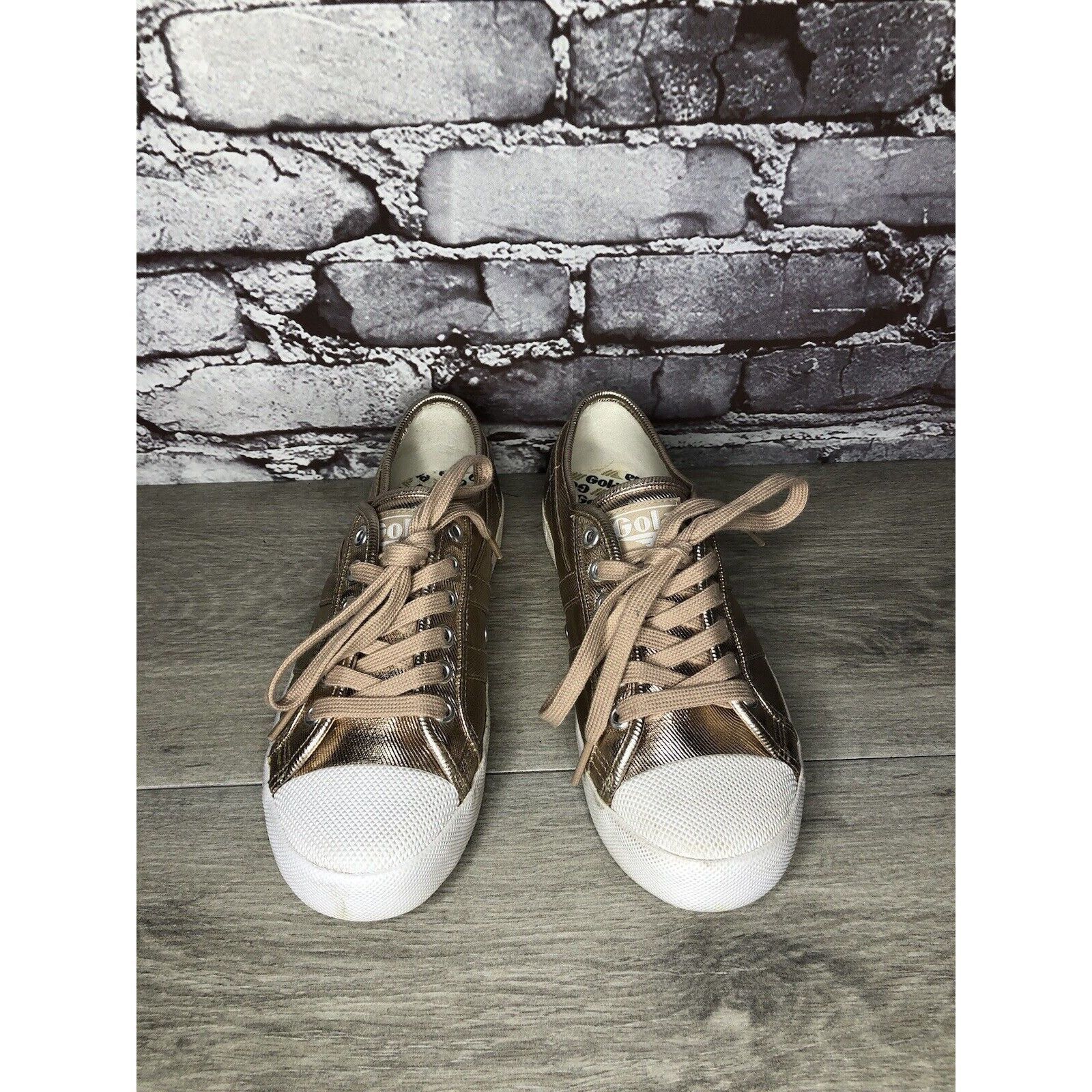 Gola Gola Coaster CLA029 Metallic Rose Gold Textile Casual Lace S Size US 6 / IT 36 - 11 Thumbnail