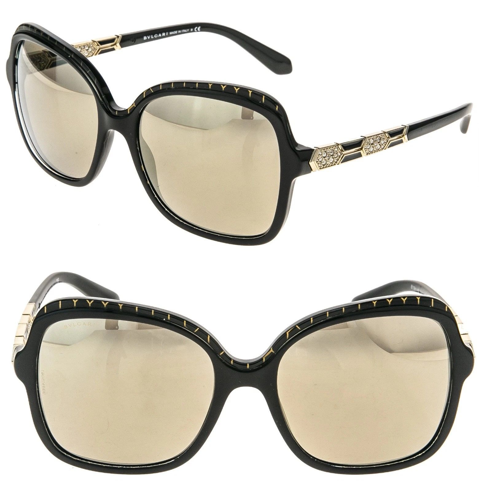 Bvlgari BULGARI 8181 Serpenti BV8181B Black Mirrored Sunglass Size ONE SIZE - 1 Thumbnail