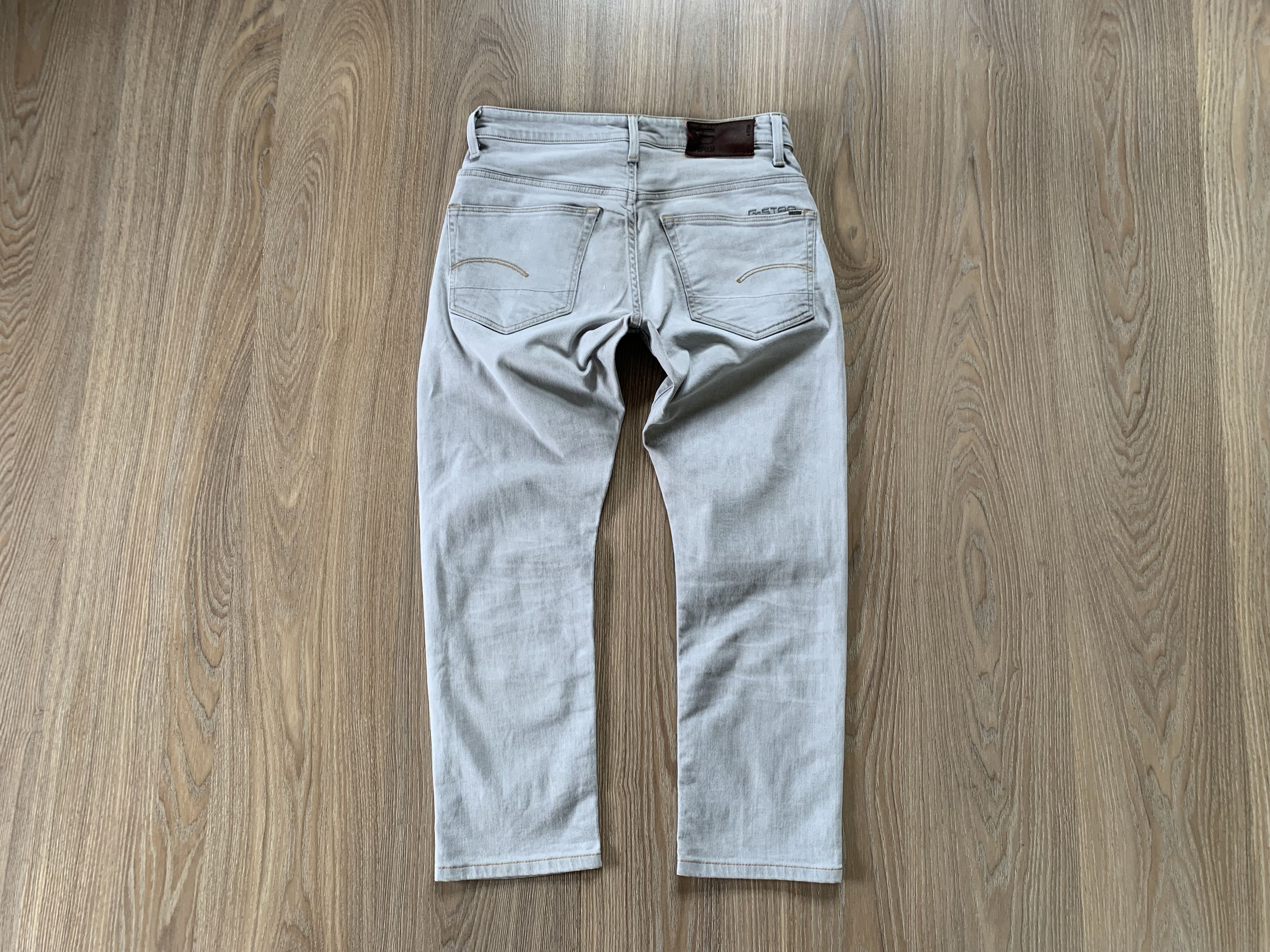 Denime × G-Star G-Star Raw 3301 Tapered Grey Jeans Size US 30 / EU 46 - 3 Thumbnail