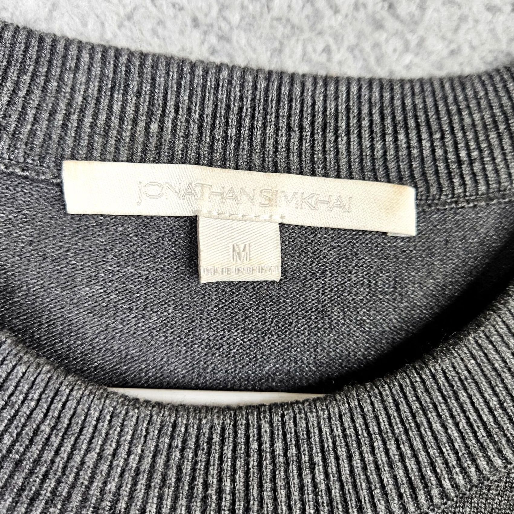 Jonathan Simkhai JONATHAN SIMKHAI Women's Gray Sweater Long Sleeve Crew Neck Knit Pullover Size M Modern Casual Indoor Wear Womens Size M / US 6-8 / IT 42-44 - 8 Thumbnail