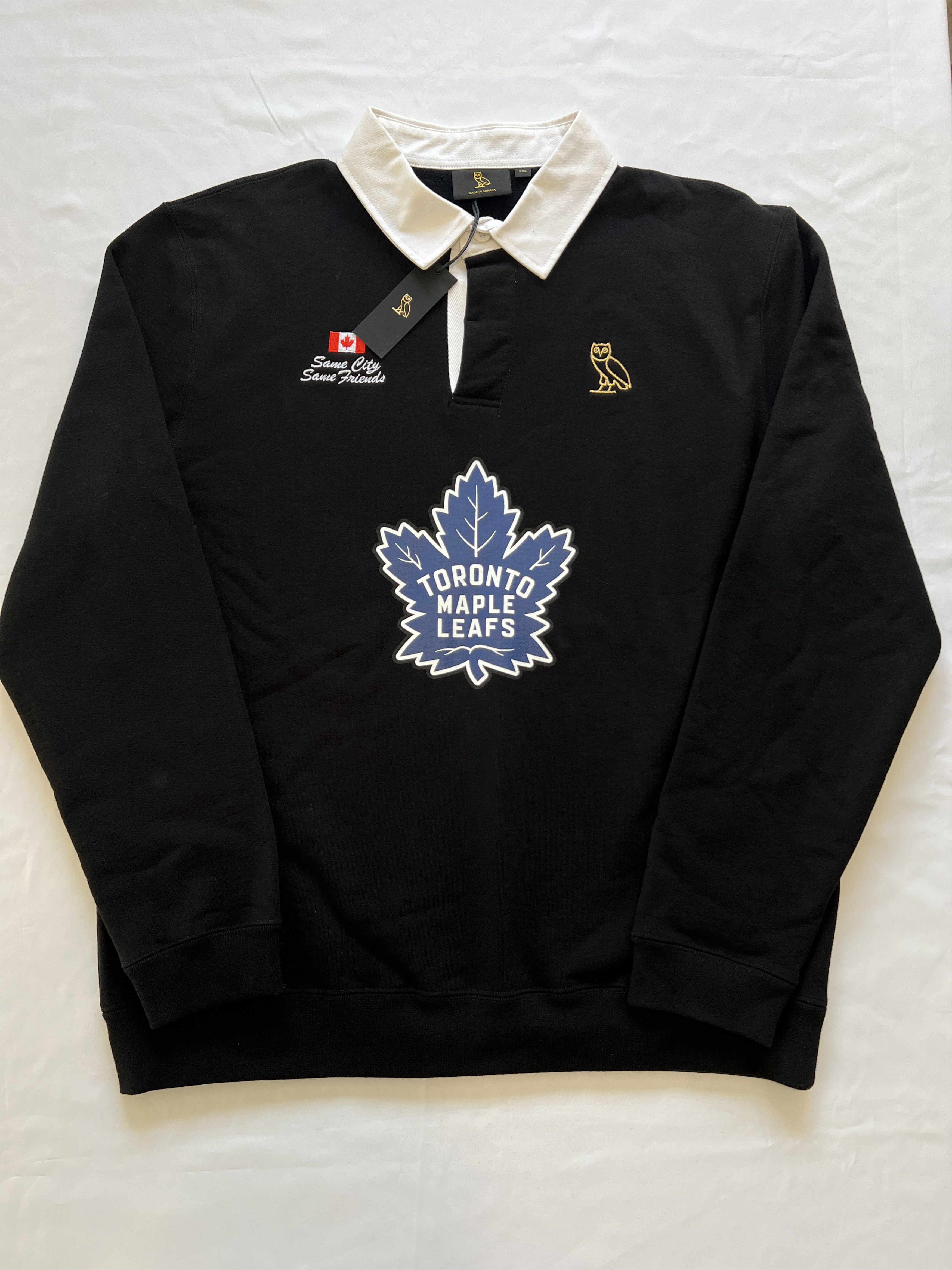 Drake OVOx NHL x TORONTO MAPLE LEAFS OG OWL RUGBY POLO - Black Size US XXL / EU 58 / 5 - 2 Thumbnail