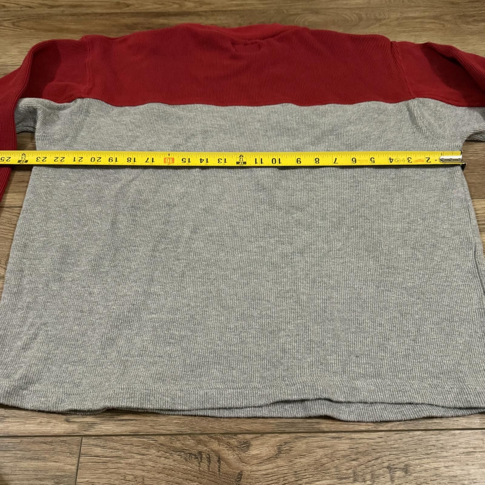 Other Vintage Point Zero Style Grey Red Pullover Sweater 90s Y2K Size US XL / EU 56 / 4 - 6 Thumbnail