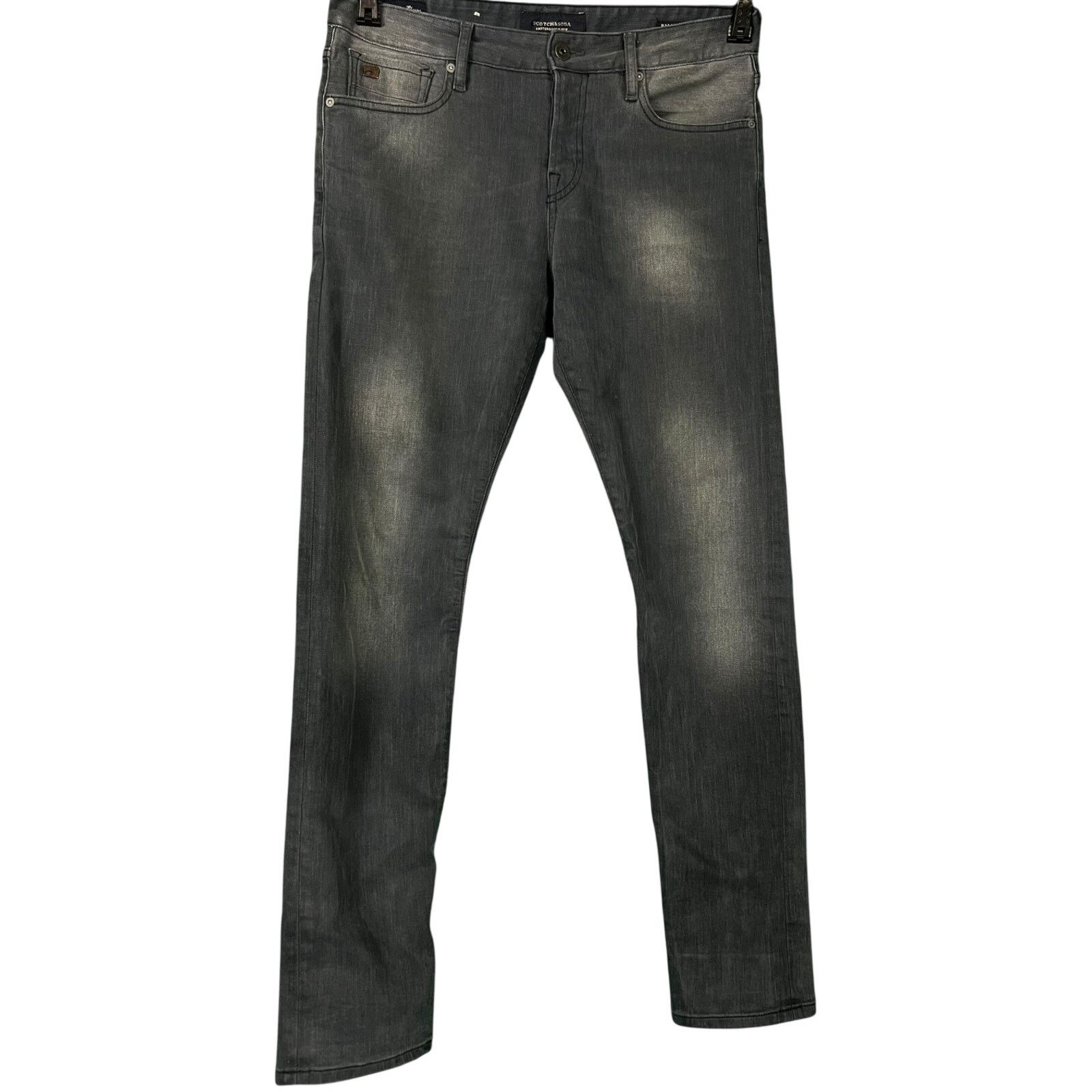 Scotch & Soda Scotch & Soda Men 31x32 Ralston Gray Slim Straight Jeans Size US 31 - 12 Thumbnail