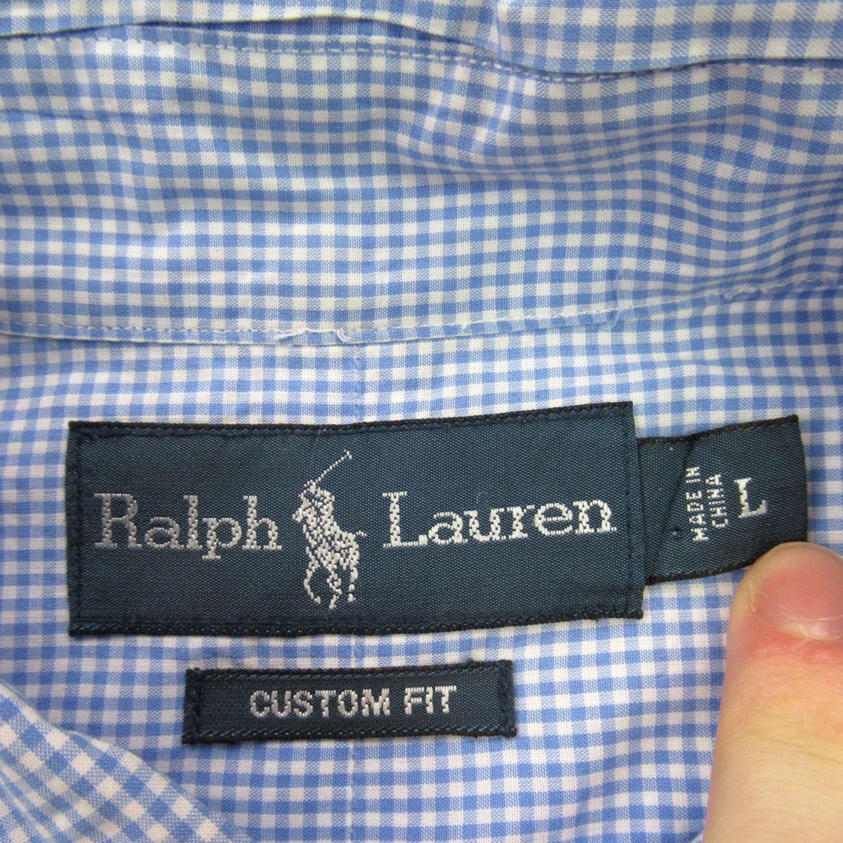 Polo Ralph Lauren Ralph Lauren Shirt Mens Large Long Sleeve Button Front Blue Checks Custom Fit Polo Ralph Lauren Shirt Button-Up Casual Men’s Regular Fit Checks Blue Size US L / EU 52-54 / 3 - 4 Thumbnail