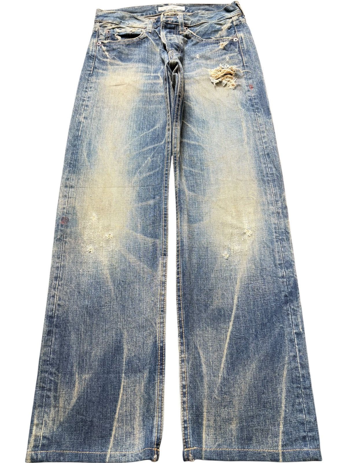 Edwin Vintage Domingo Mud Wash Distressed Jeans Size 27" / US 4 / IT 40 - 1 Thumbnail