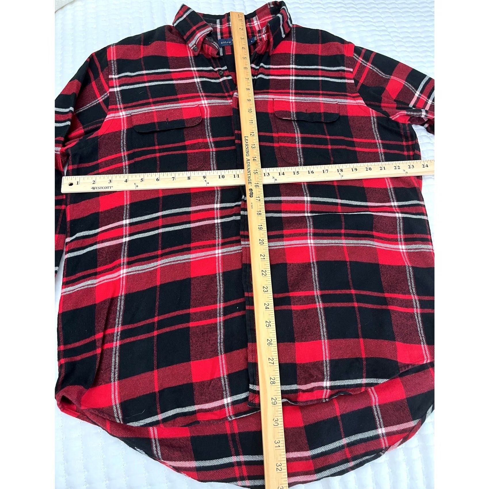 Ralph Lauren Ralph Lauren Plaid Flannel Shirt Red Black Long Sleeve Collared Men Size L Size US L / EU 52-54 / 3 - 7 Thumbnail