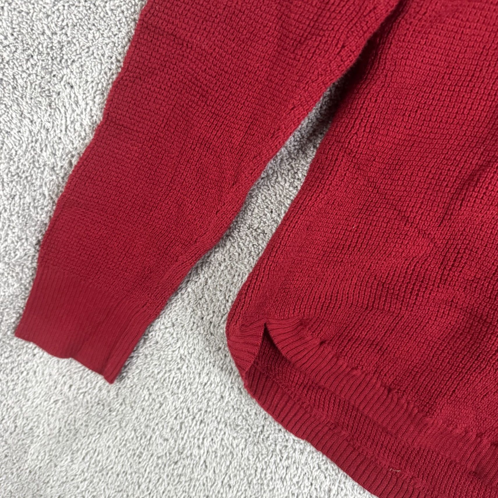 Ralph Lauren Lauren Ralph Lauren Sweater Womens XL Red Cowl Neck Waffle Knit Pullover Size XL / US 12-14 / IT 48-50 - 2 Thumbnail