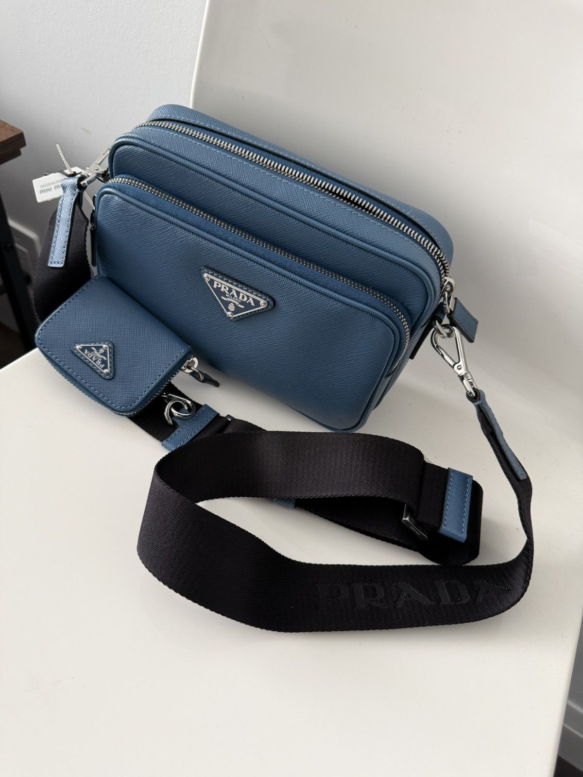 Prada PRADA LIMITED EDITION BLUE SIDEBAG Size ONE SIZE - 2 Thumbnail