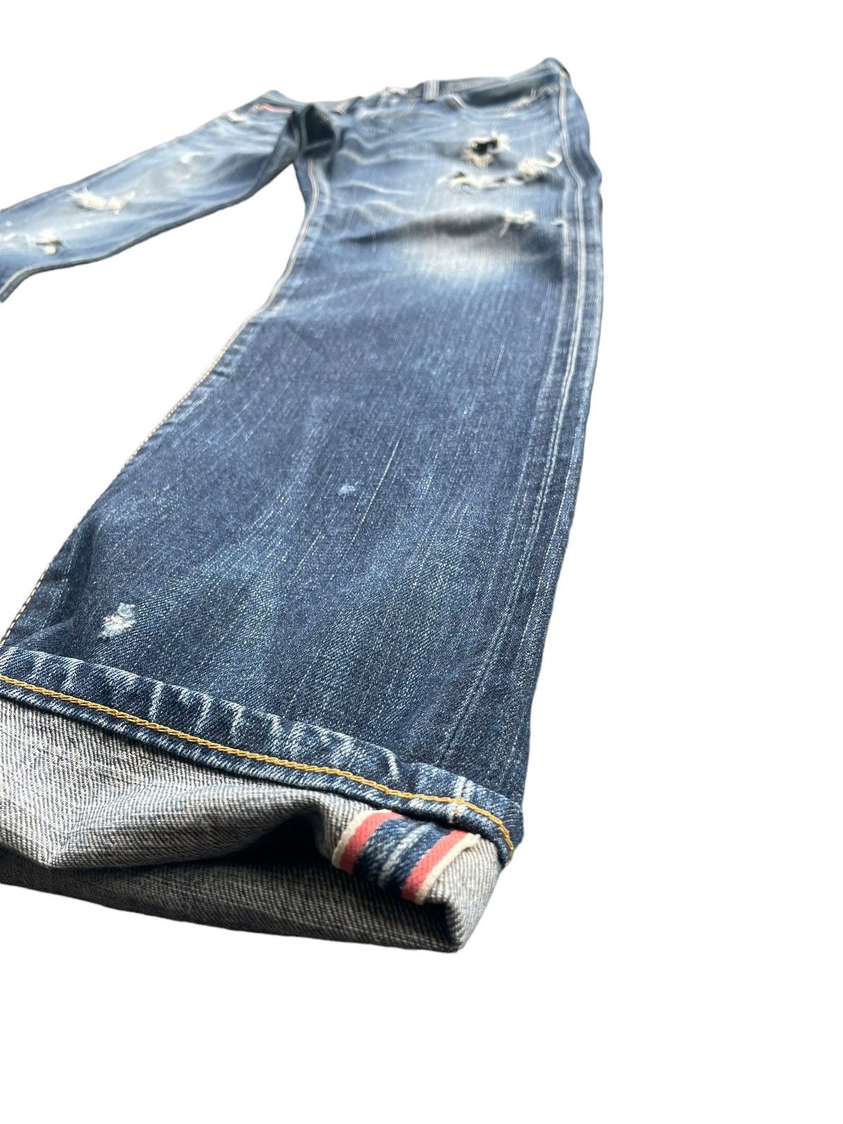 Edwin Vintage Edwin 505ZX Selvedge Distresed Denim Size US 31 - 4 Thumbnail