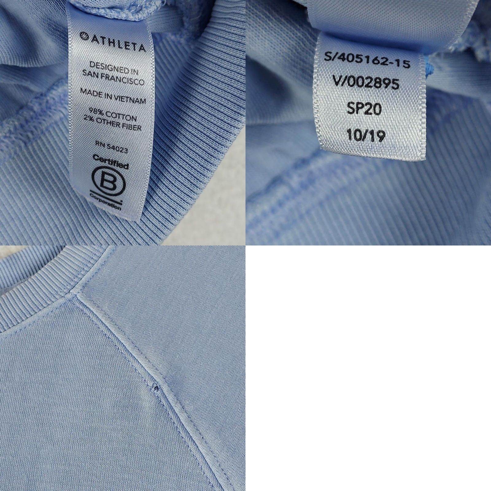 Athleta Athleta Women’s Lightweight Crewneck Sweatshirt Light Blue Pullover Size S Size S / US 4 / IT 40 - 8 Thumbnail