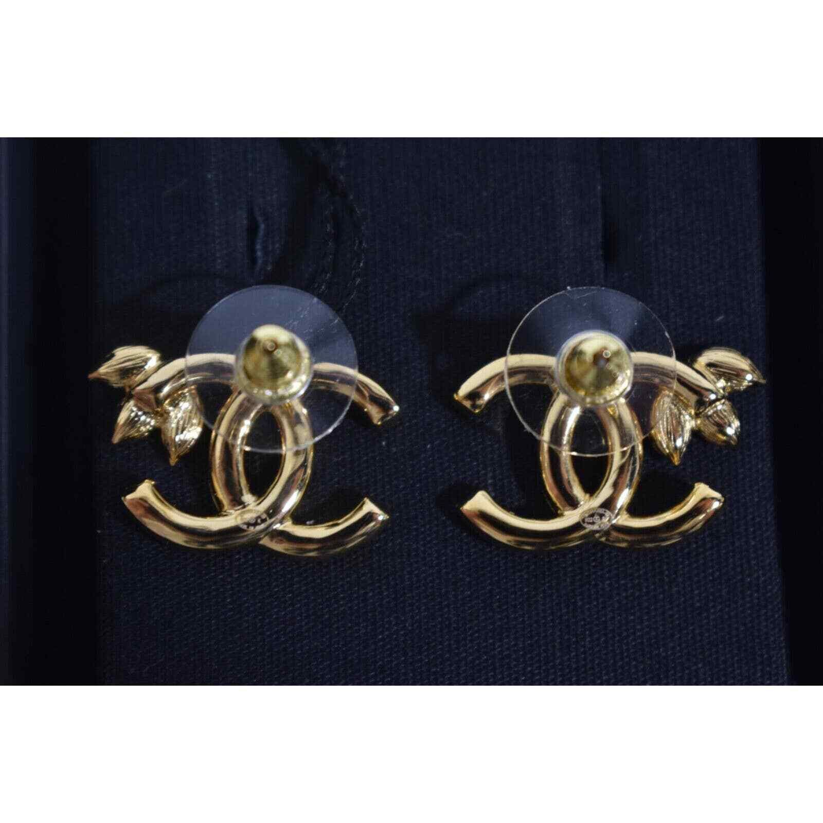 Chanel Chanel Gold And Crystal Statement Stud Classic Earrings Size ONE SIZE - 7 Thumbnail