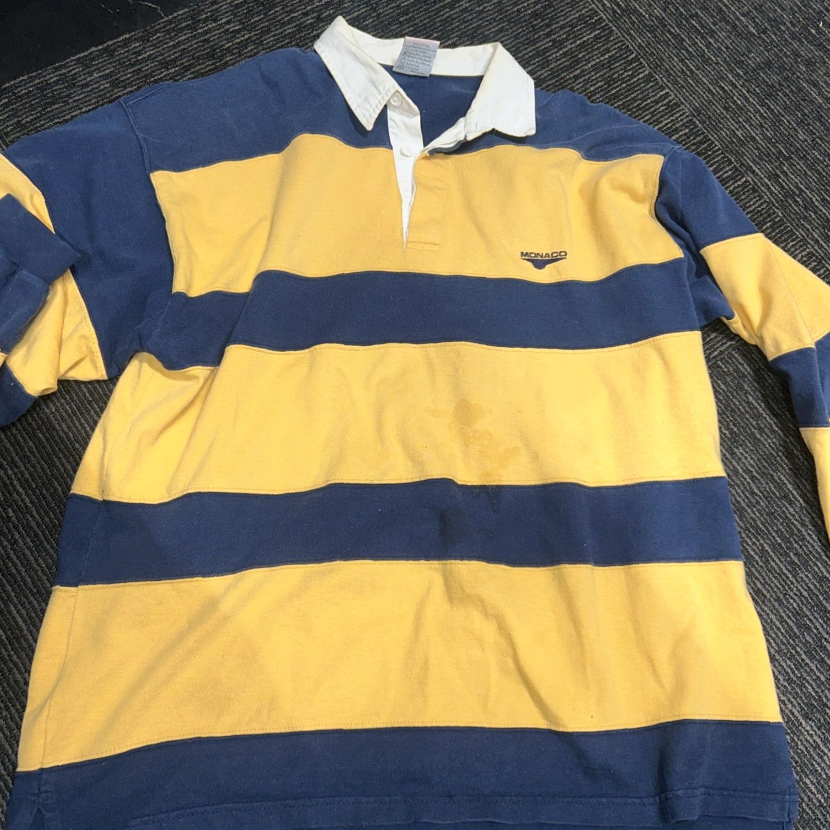 Vintage Collegiate Rugby Shirt Men L 100% Cotton USA Spirit Bkue And Gold Polo University Collegiate Style Size US L / EU 52-54 / 3 - 5 Thumbnail